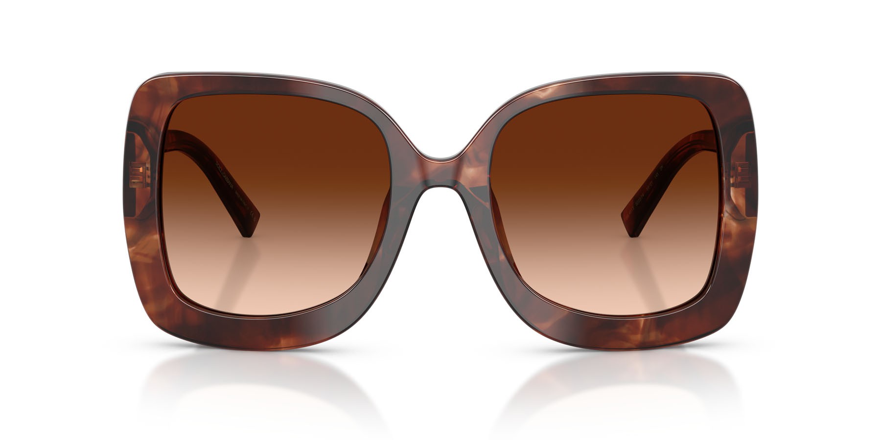 Sunglasses Dolce & Gabbana DG 4513 (322274) color havana rosso scuro shape square lenses marrone sfumato