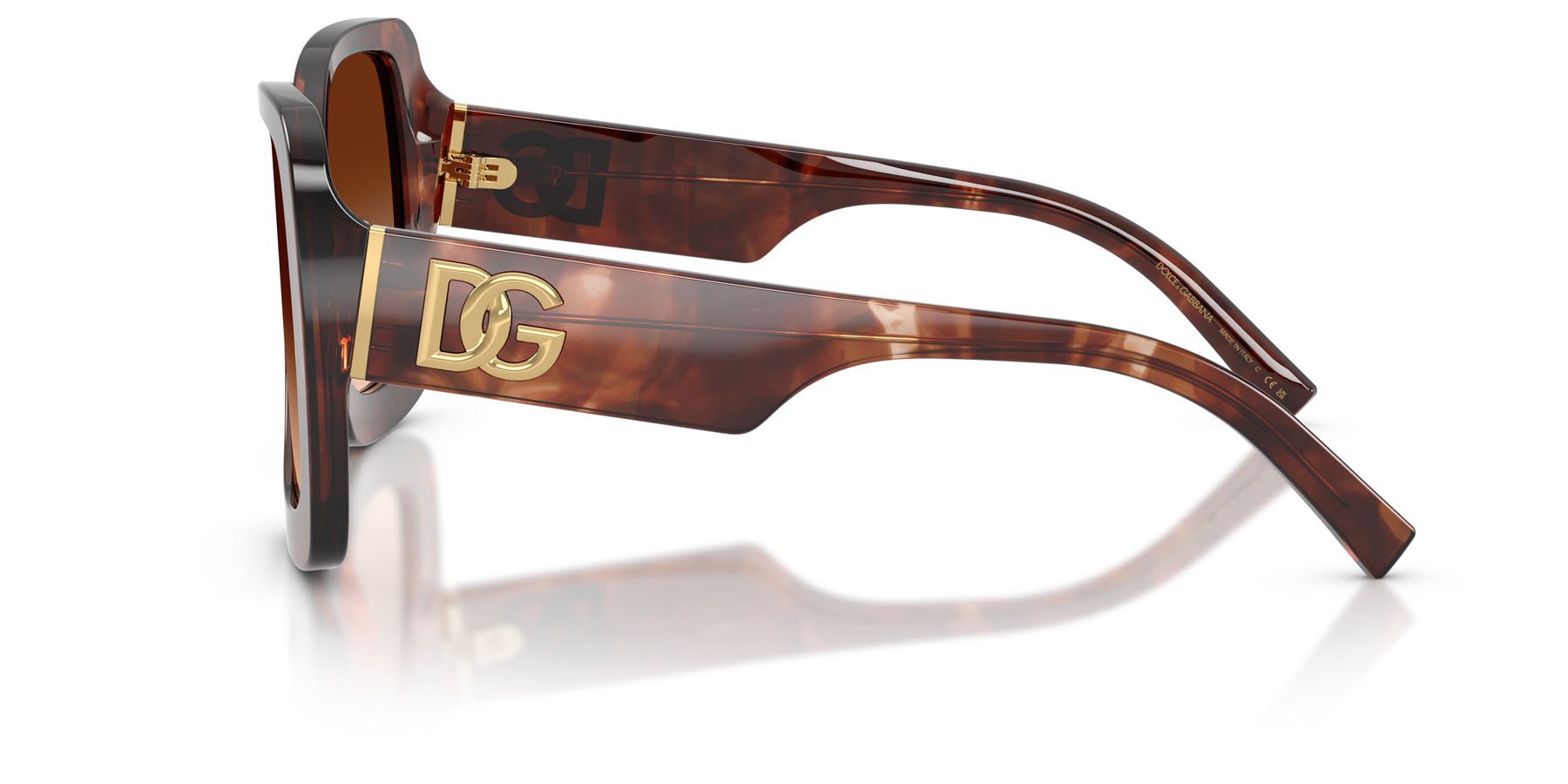 Sunglasses Dolce & Gabbana DG 4513 (322274) color havana rosso scuro shape square lenses marrone sfumato