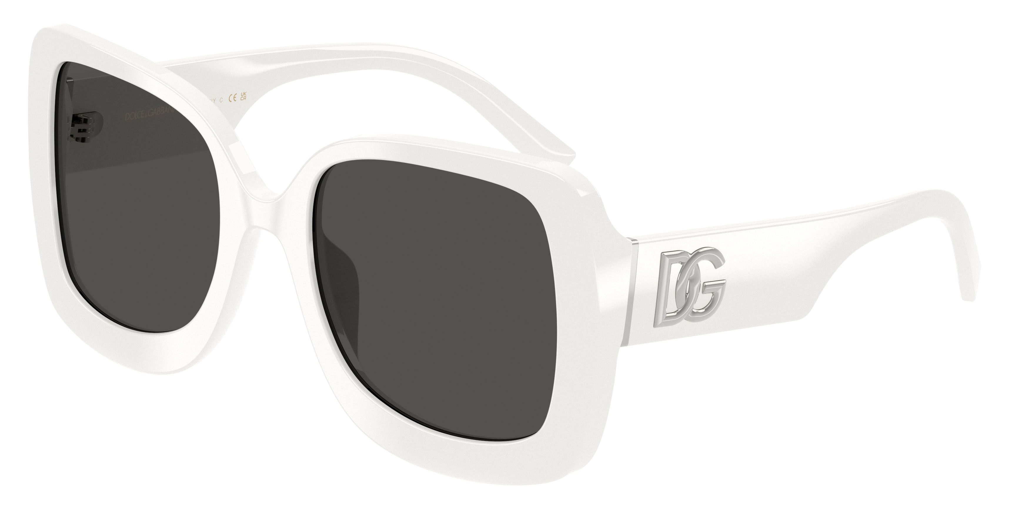 Sunglasses Dolce & Gabbana DG 4513 (331287) color bianco shape square lenses grigio scuro