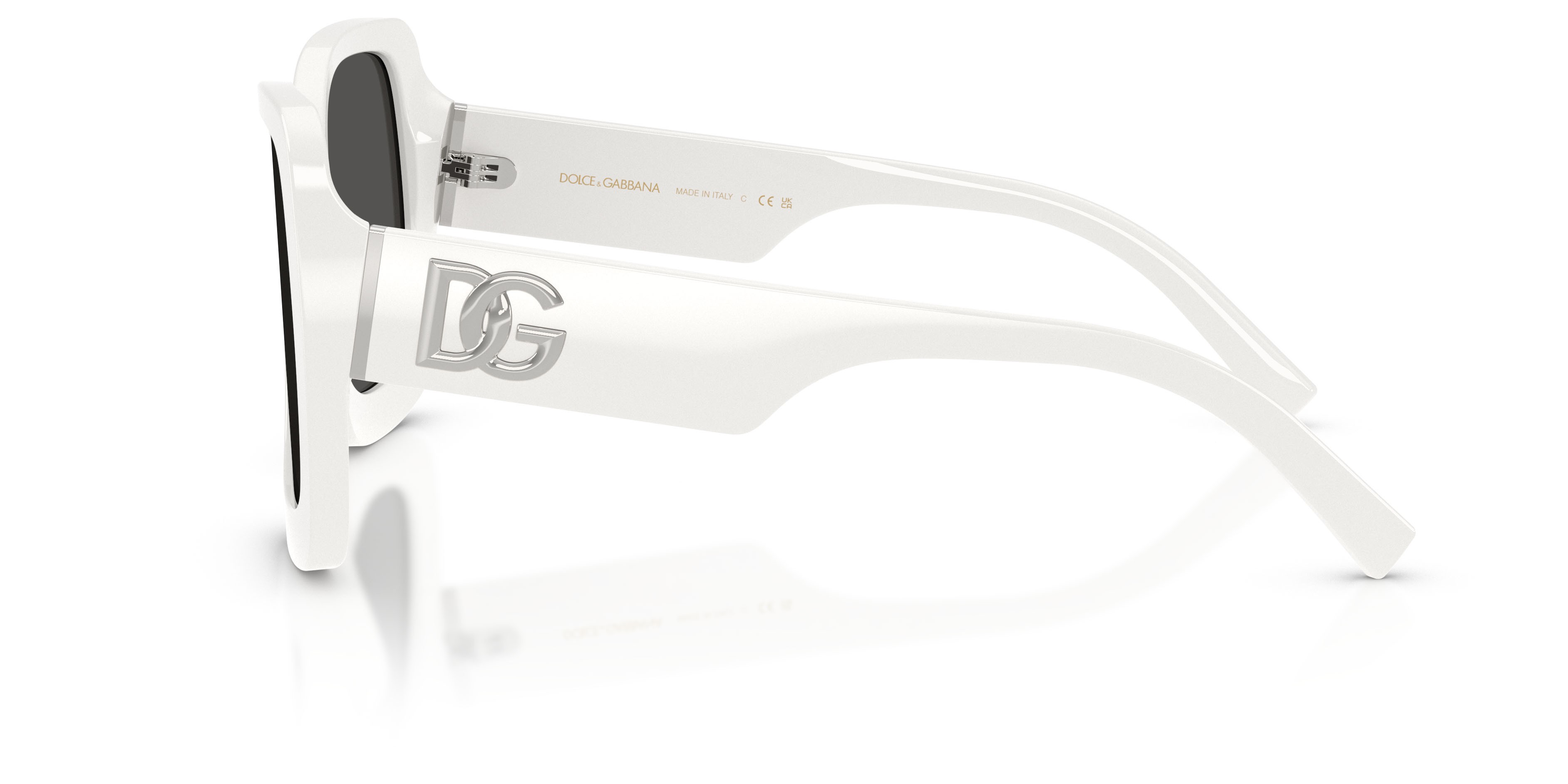 Sunglasses Dolce & Gabbana DG 4513 (331287) color bianco shape square lenses grigio scuro