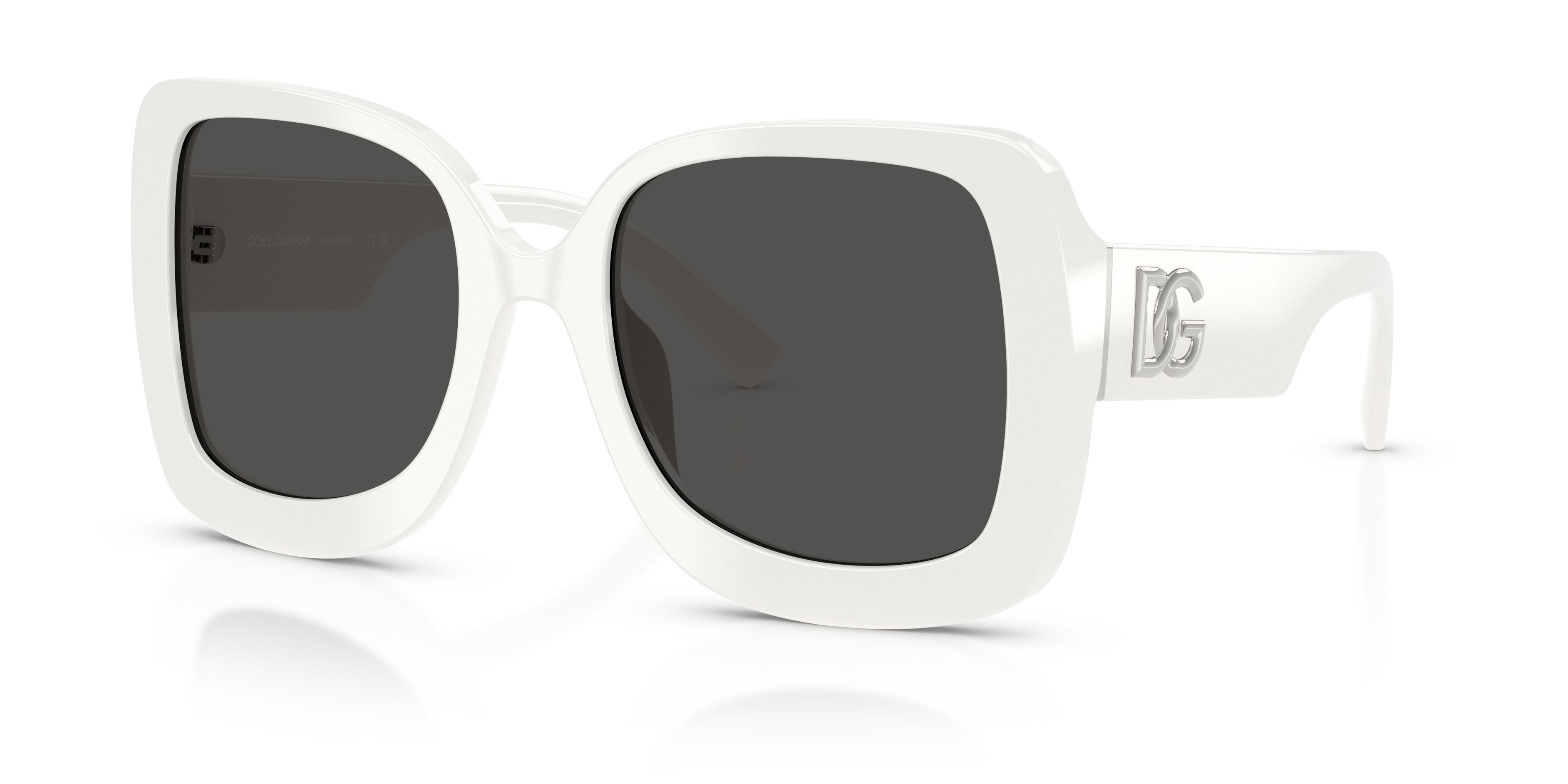 Sunglasses Dolce & Gabbana DG 4513 (331287) color bianco shape square lenses grigio scuro