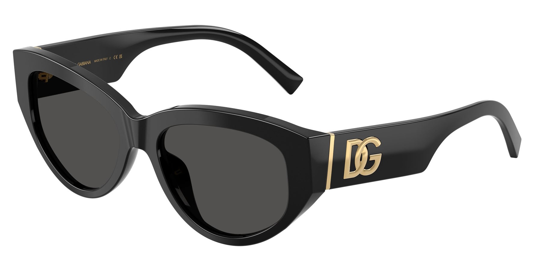 Occhiali da sole Dolce & Gabbana DG 4514 (501/87) colore nero forma cat eye lenti grigio scuro