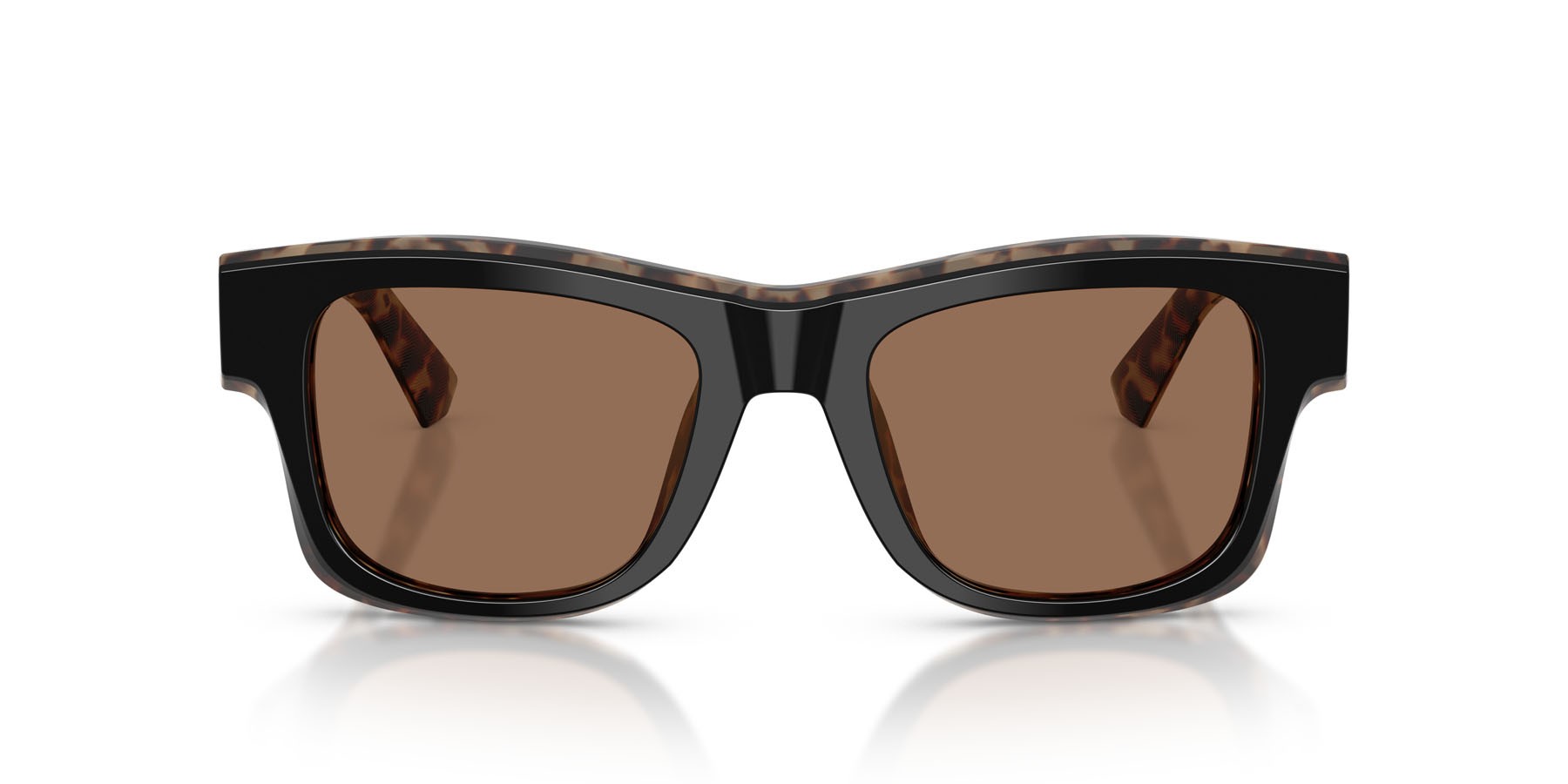 Sunglasses Dolce & Gabbana DG 4515 (341773) color nero su rosso havana shape square lenses marrone scuro
