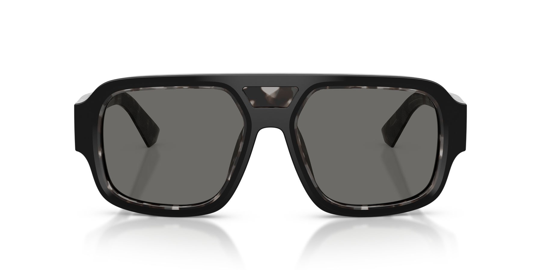Occhiali da sole Dolce & Gabbana DG 4516 (3403/1) colore nero su havana grigio forma quadrato lenti grigio