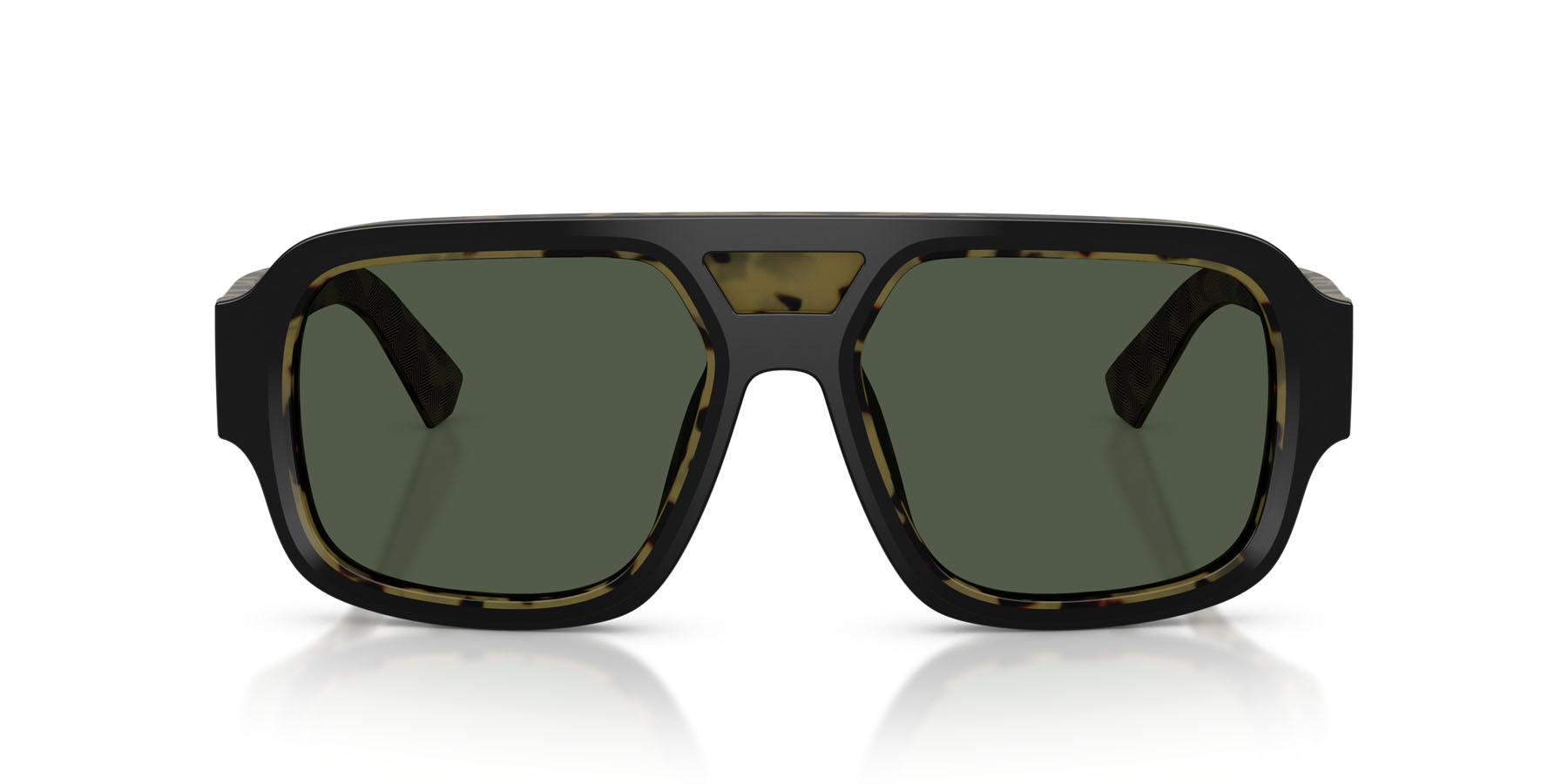 Sunglasses Dolce & Gabbana DG 4516 (34049A) color nero su havana giallo shape square lenses polar verde scuro