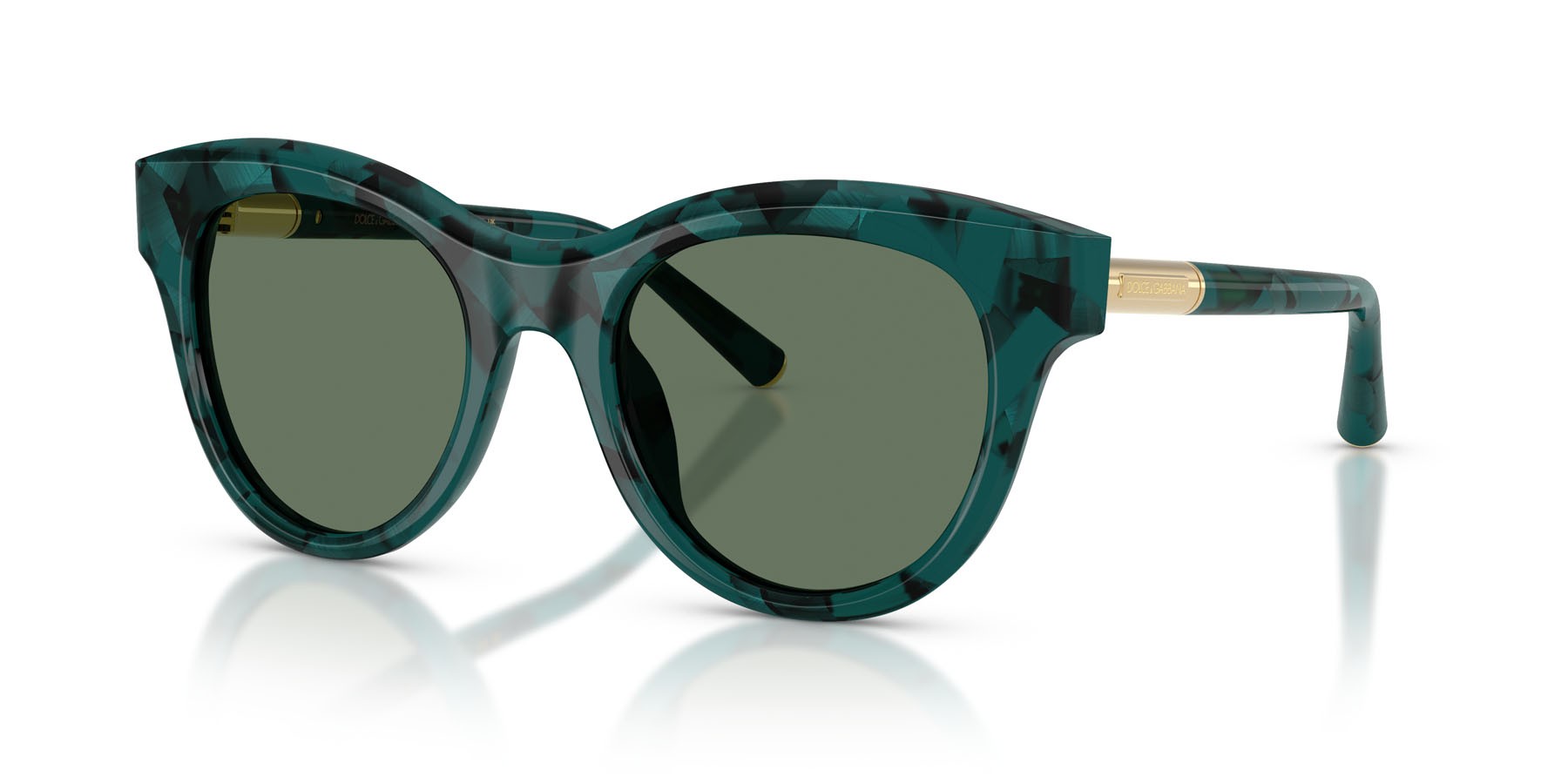 Sunglasses Dolce & Gabbana DG 4518 (3460/2) color pearl havana petroleum shape pantos lenses verde scuro
