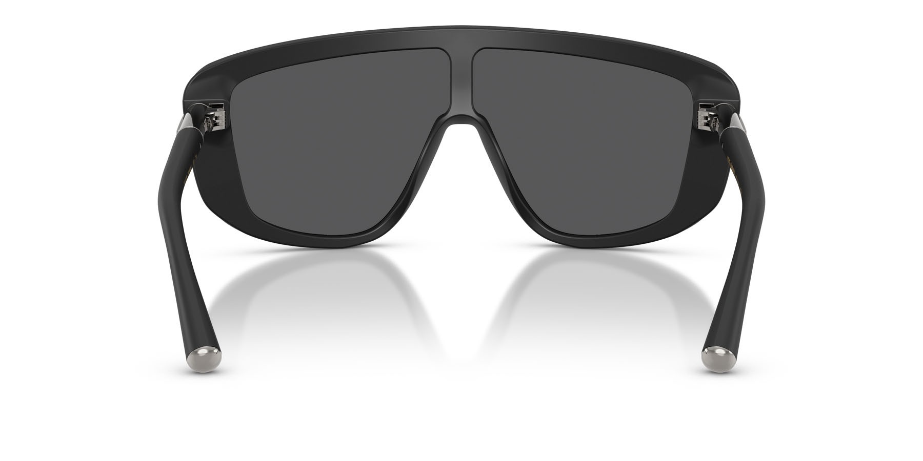 Occhiali da sole Dolce & Gabbana DG 4520 (25256G) colore nero opaco forma rettangolare lenti grigio nero specchiato