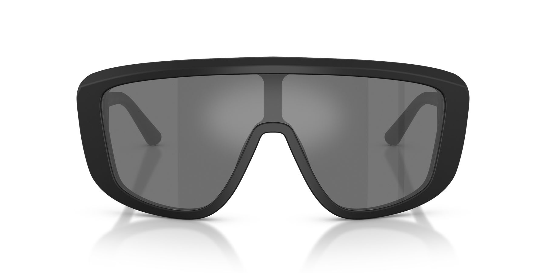 Occhiali da sole Dolce & Gabbana DG 4520 (25256G) colore nero opaco forma rettangolare lenti grigio nero specchiato