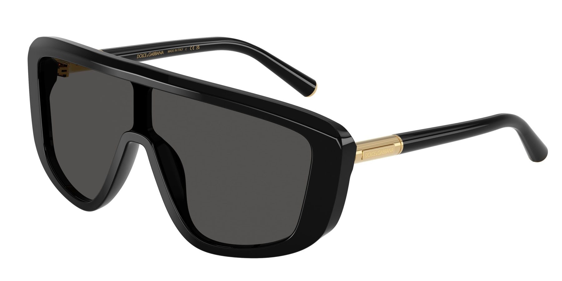 Occhiali da sole Dolce & Gabbana DG 4520 (501/87) colore nero forma rettangolare lenti grigio scuro