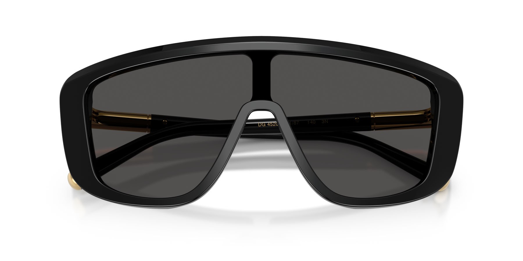 Occhiali da sole Dolce & Gabbana DG 4520 (501/87) colore nero forma rettangolare lenti grigio scuro