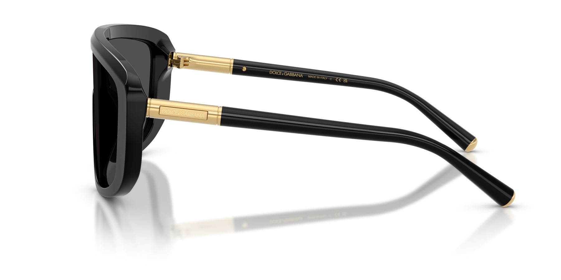 Occhiali da sole Dolce & Gabbana DG 4520 (501/87) colore nero forma rettangolare lenti grigio scuro