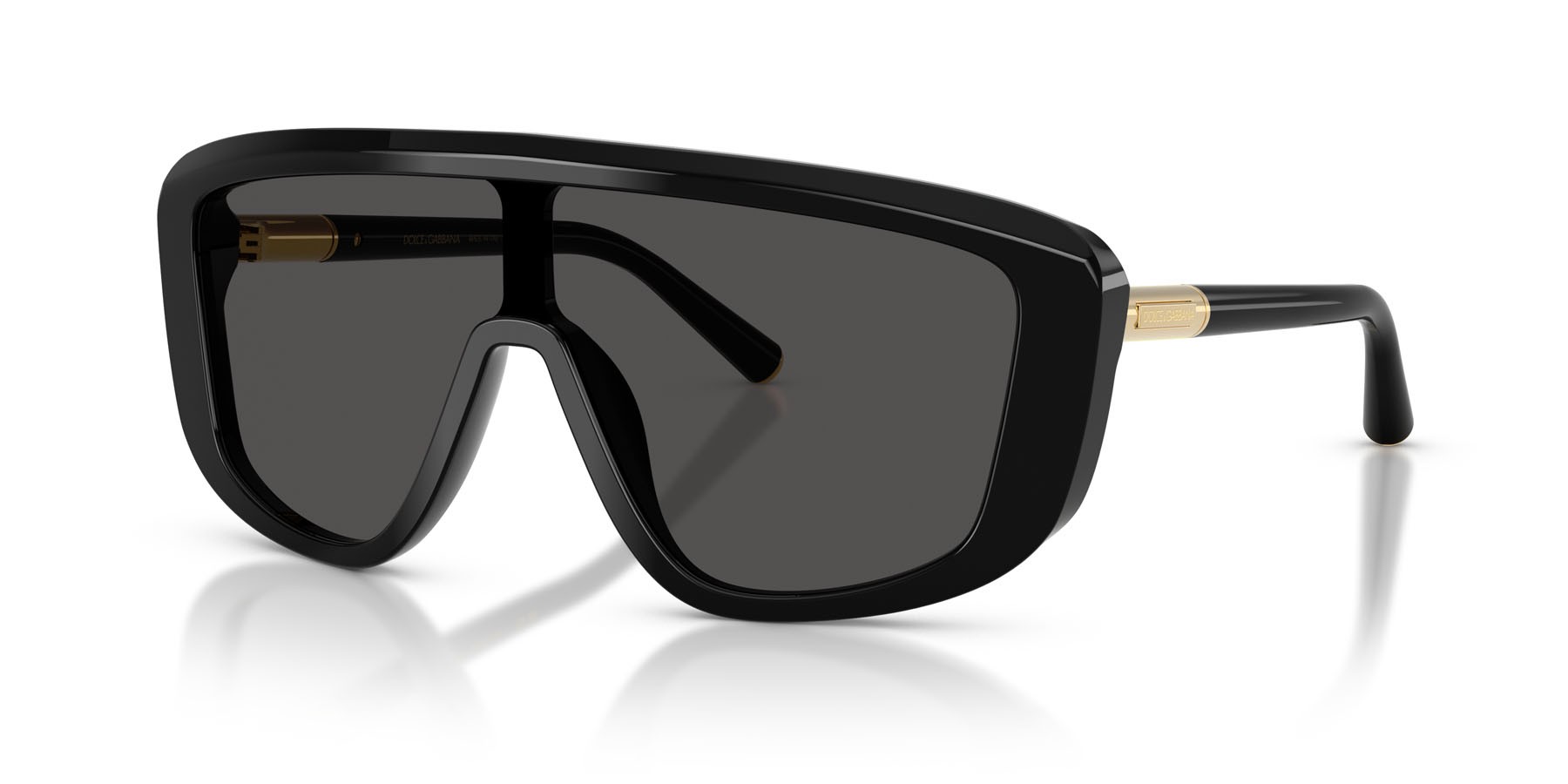 Occhiali da sole Dolce & Gabbana DG 4520 (501/87) colore nero forma rettangolare lenti grigio scuro