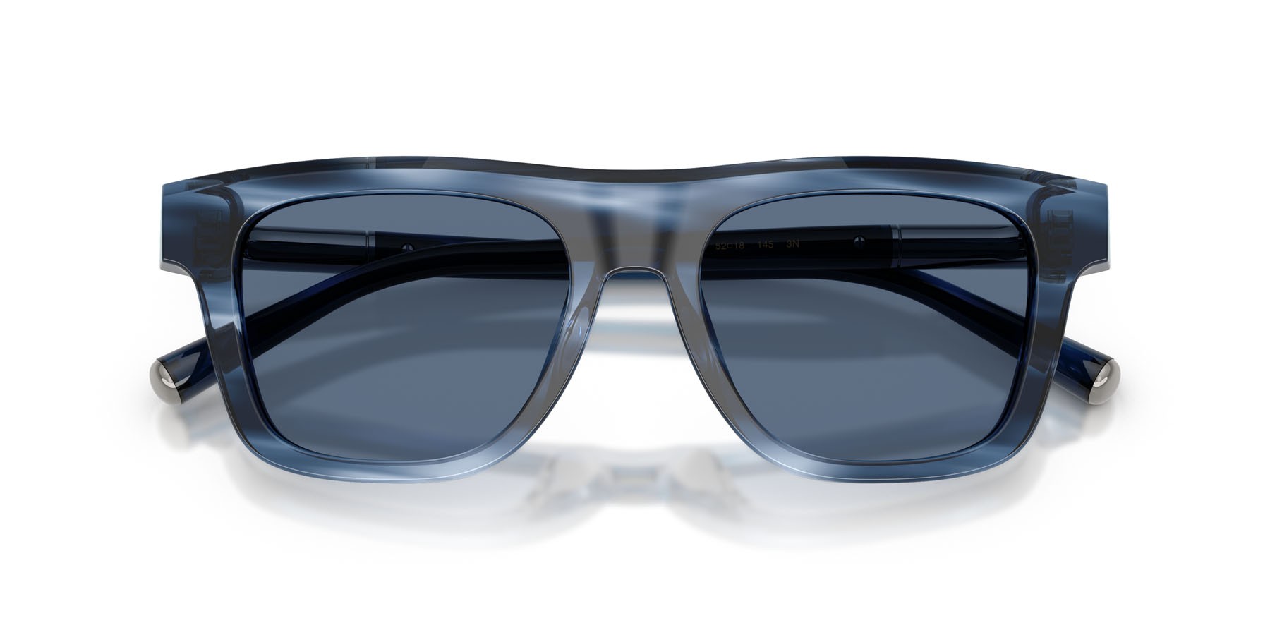 Occhiali da sole Dolce & Gabbana DG 4521 (344880) colore striato blu forma quadrato lenti blu scuro