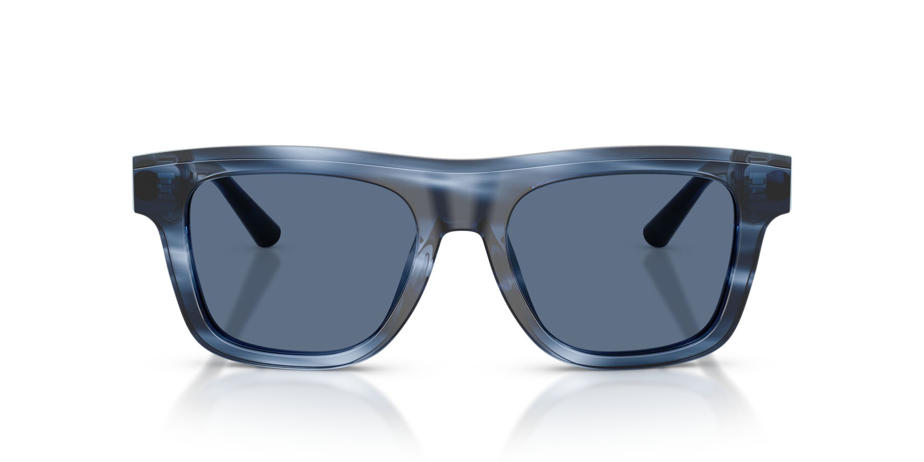 Occhiali da sole Dolce & Gabbana DG 4521 (344880) colore striato blu forma quadrato lenti blu scuro