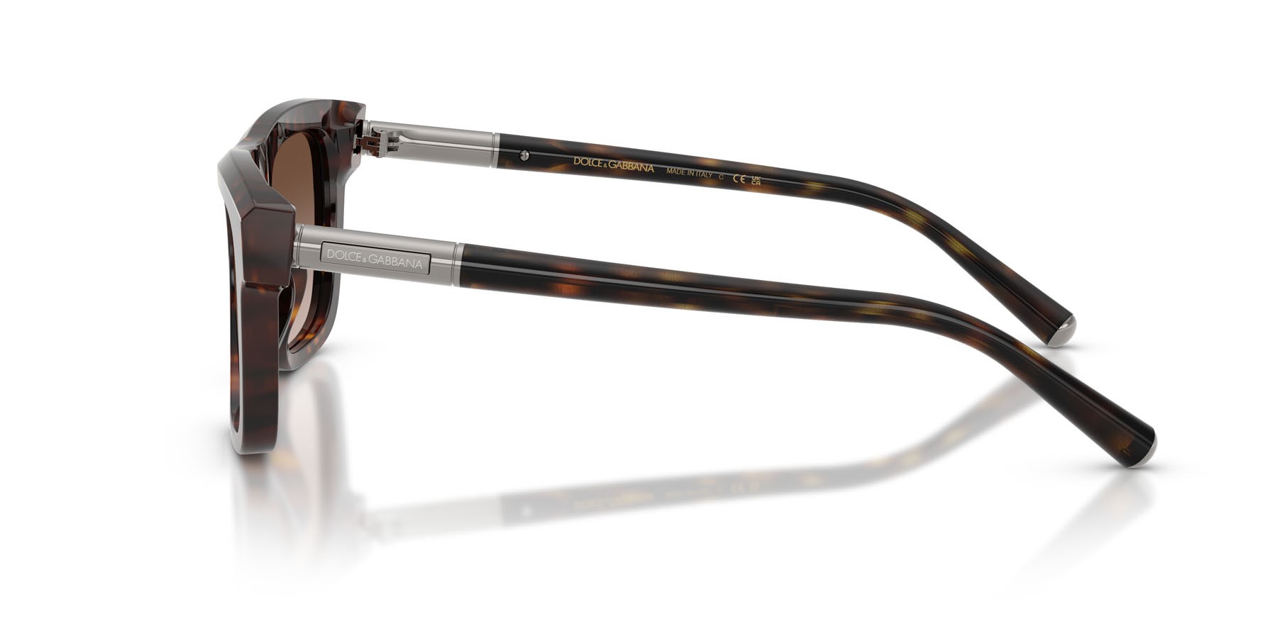Occhiali da sole Dolce & Gabbana DG 4521 (502/13) colore havana forma quadrato lenti marrone sfumato