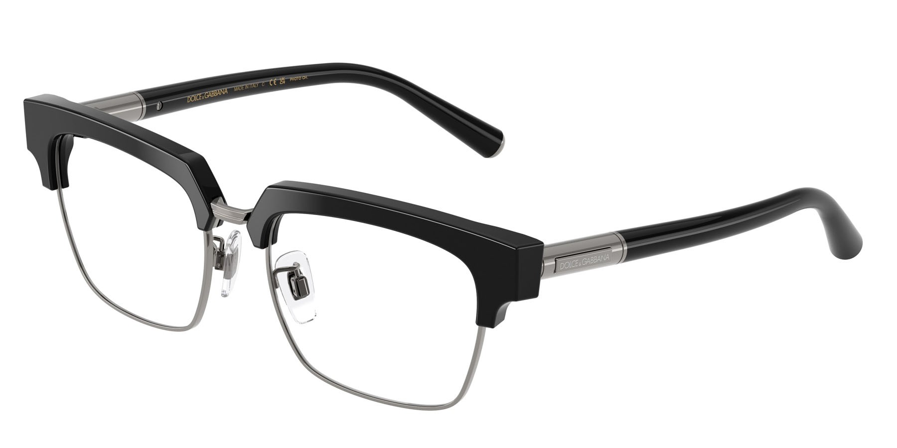 Sunglasses Dolce & Gabbana DG 4522 (501/M3) color nero shape square lenses fotocromatica trasparente a quarzo grigio