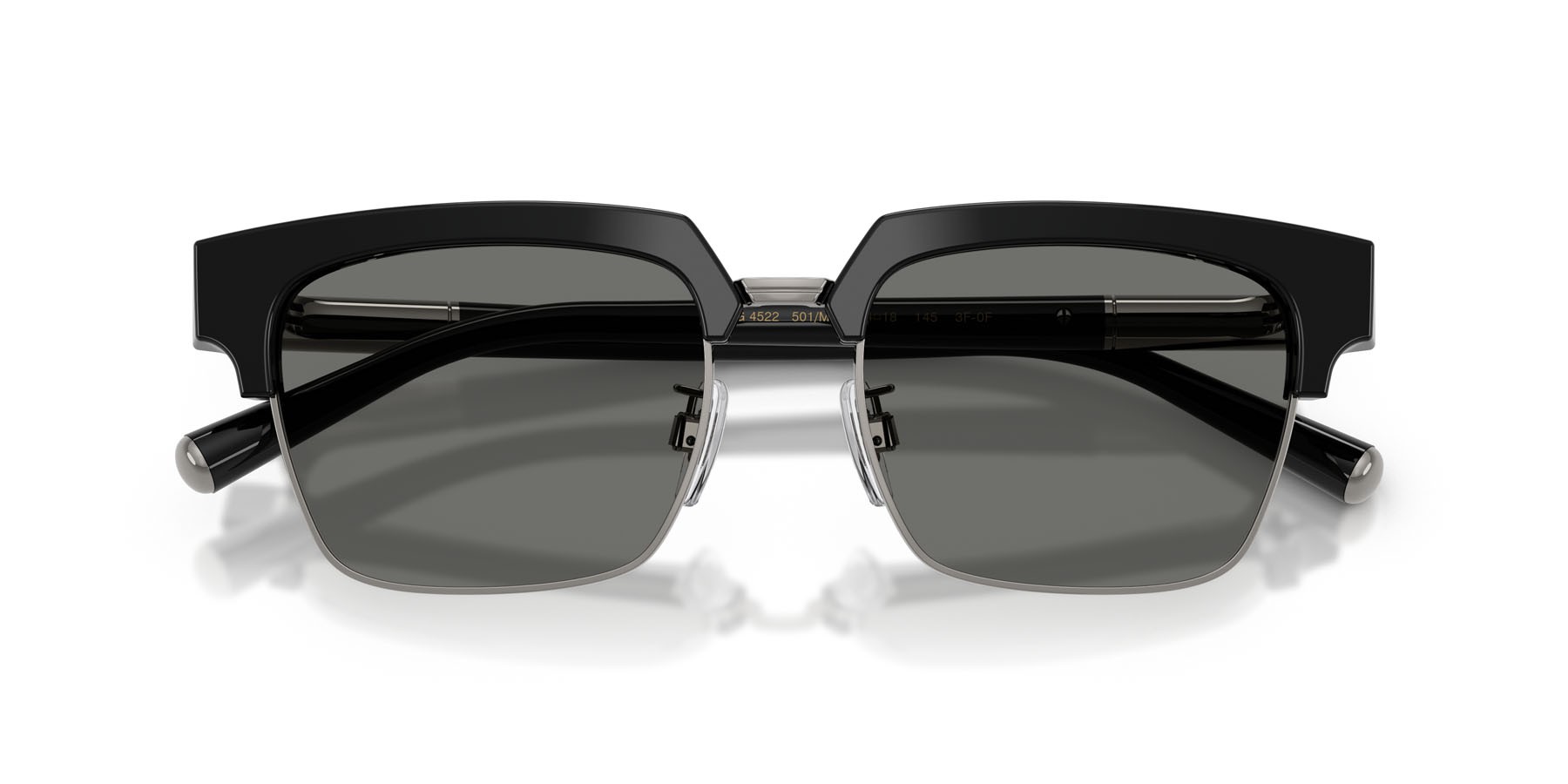 Sunglasses Dolce & Gabbana DG 4522 (501/M3) color nero shape square lenses fotocromatica trasparente a quarzo grigio
