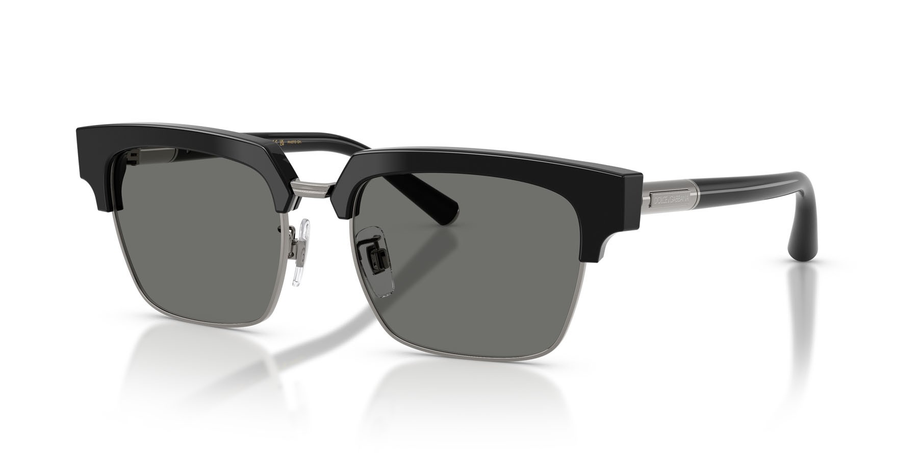 Sunglasses Dolce & Gabbana DG 4522 (501/M3) color nero shape square lenses fotocromatica trasparente a quarzo grigio