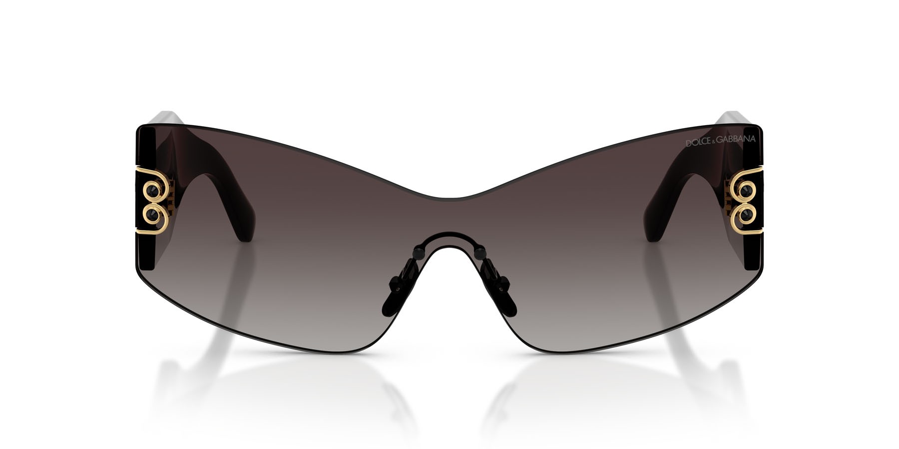 Sunglasses Dolce & Gabbana DG 4526B (501/8G) color nero shape cat eye lenses sfumato grigio