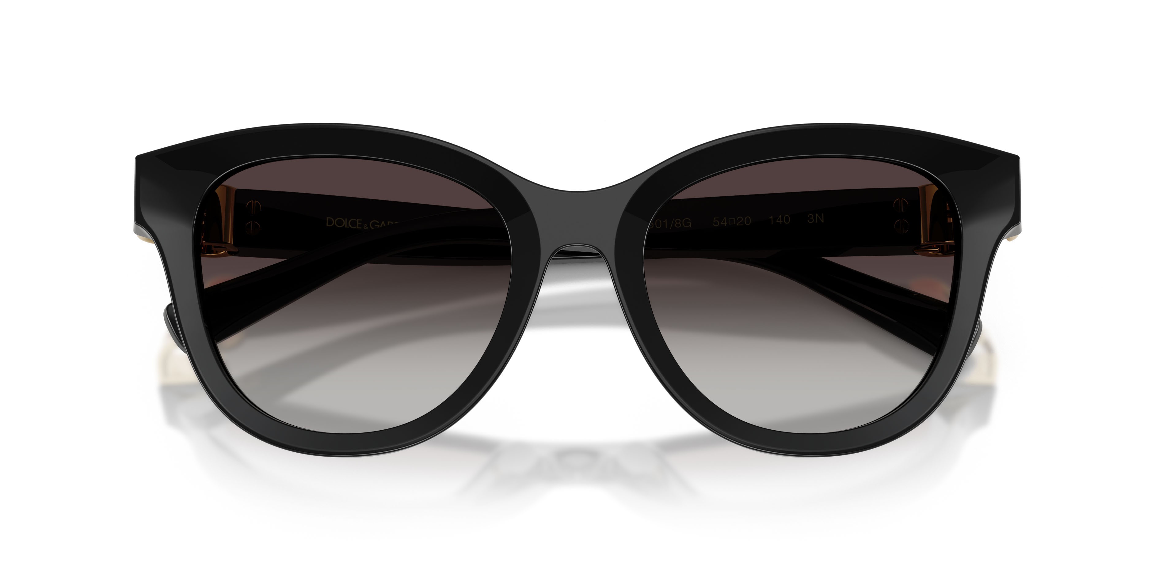 Occhiali da sole Dolce & Gabbana DG 4533 (501/8G) colore nero forma pantos lenti sfumato grigio