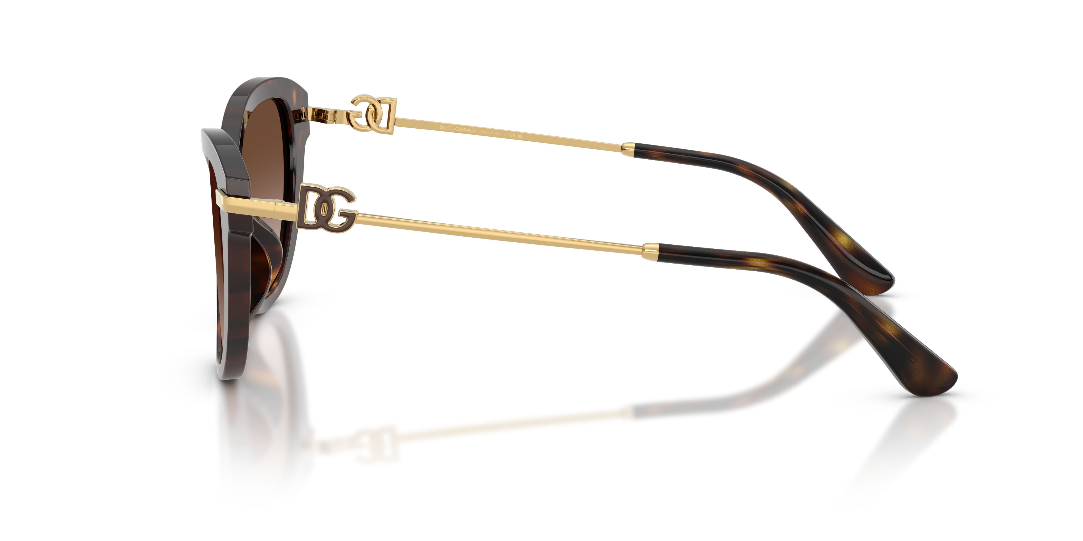 Sunglasses Dolce & Gabbana DG 4534 (502/13) color havana shape butterfly lenses marrone chiaro sfumato marrone scuro