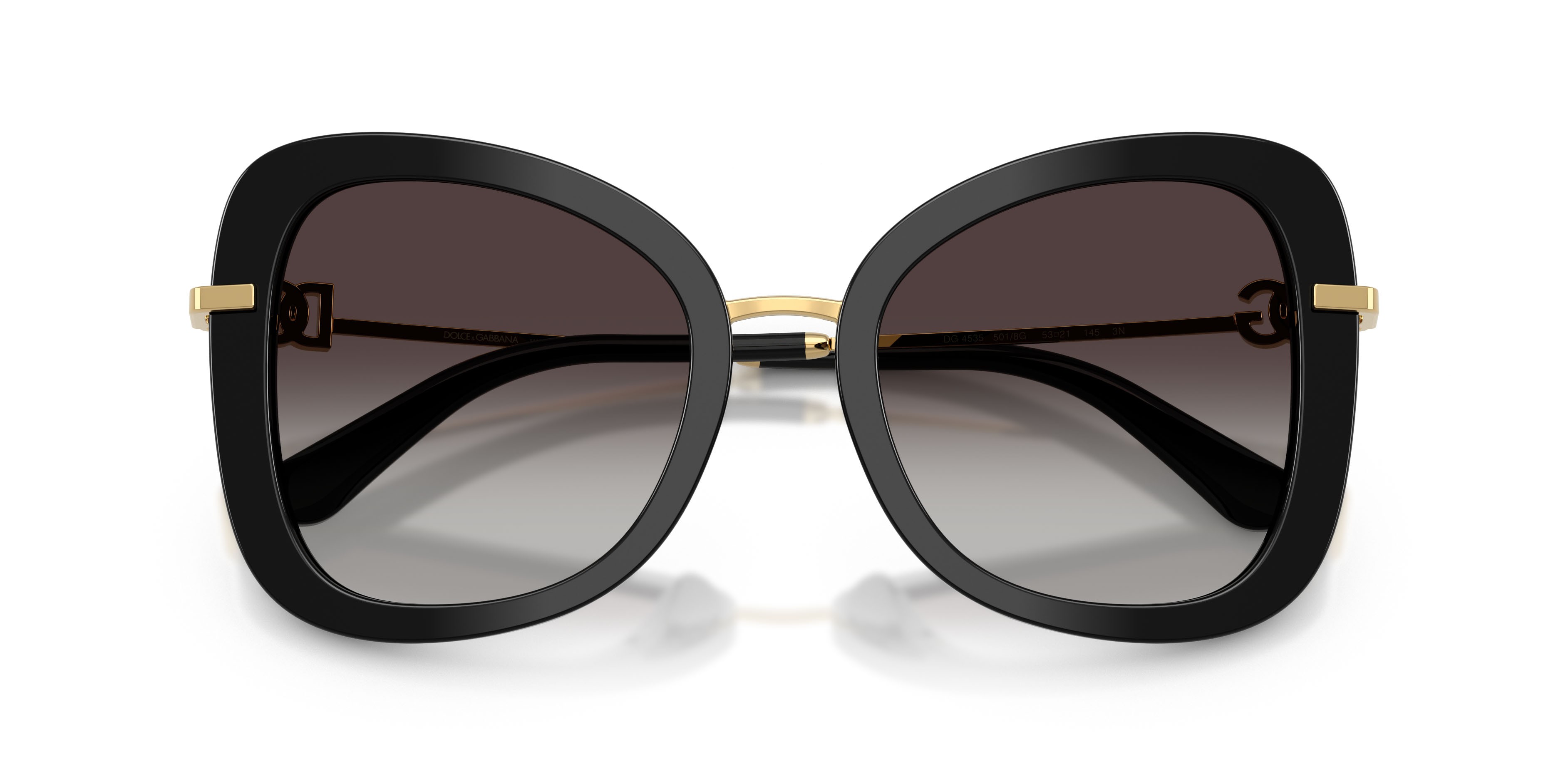 Sunglasses Dolce & Gabbana DG 4535 (501/8G) color nero shape butterfly lenses sfumato grigio