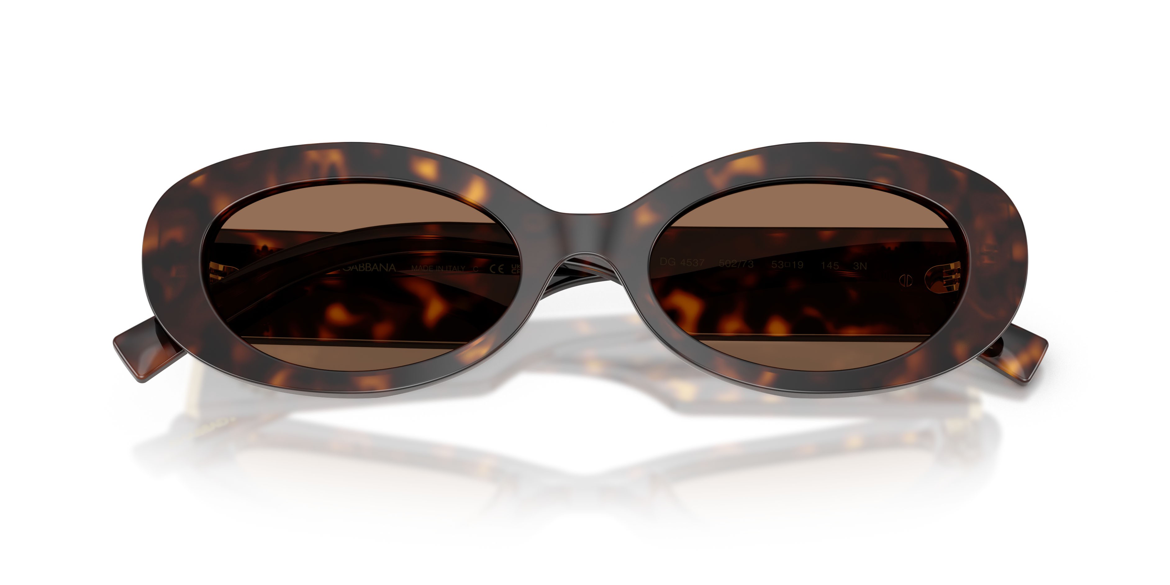 Sunglasses Dolce & Gabbana DG 4537 (502/73) color havana shape oval lenses marrone scuro