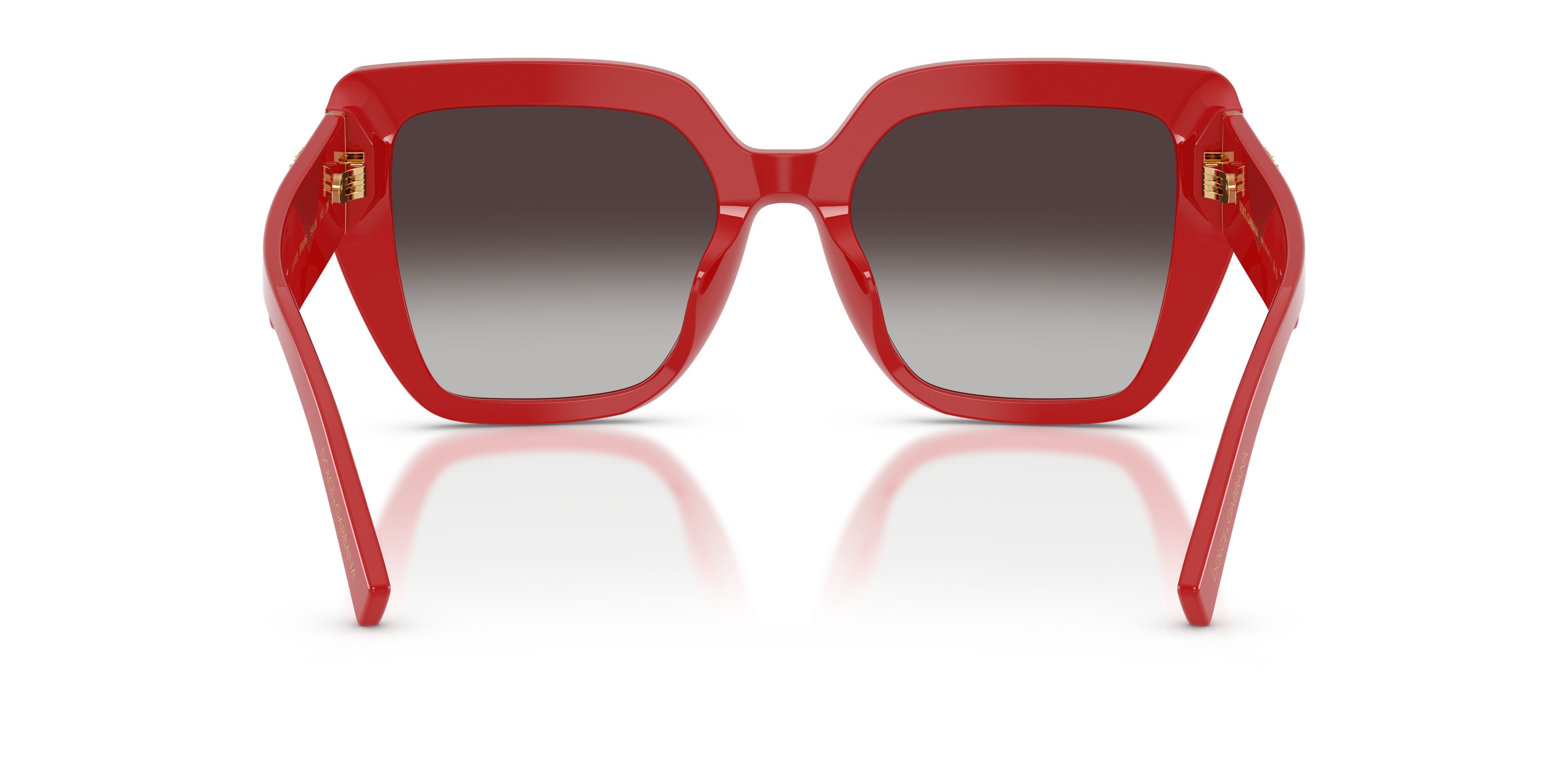 Sunglasses Dolce & Gabbana DG 4538 (30888G) color rosso pieno shape square lenses sfumato grigio