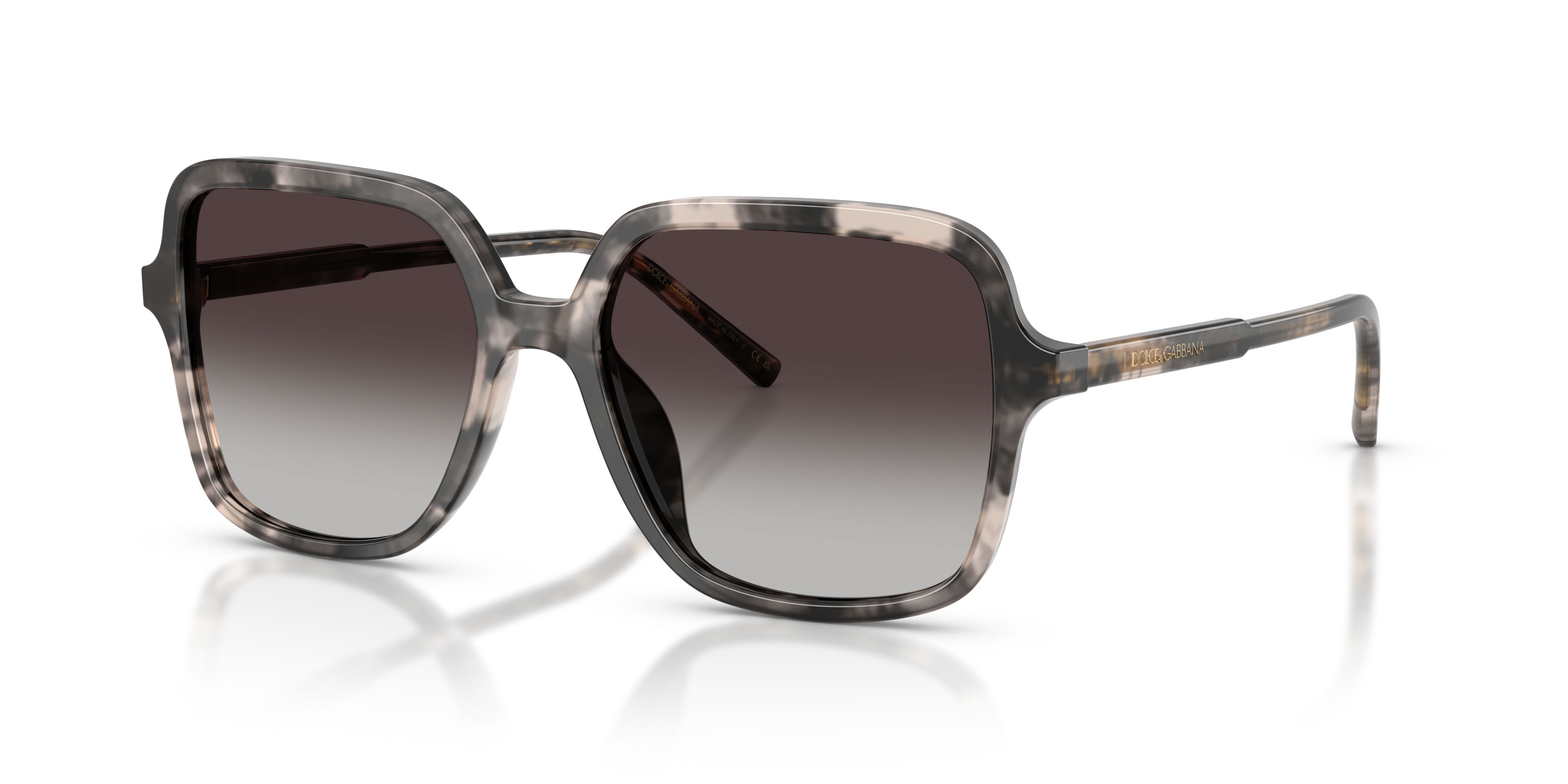 Sunglasses Dolce & Gabbana DG 4539 (31728G) color havana grigio shape square lenses sfumato grigio