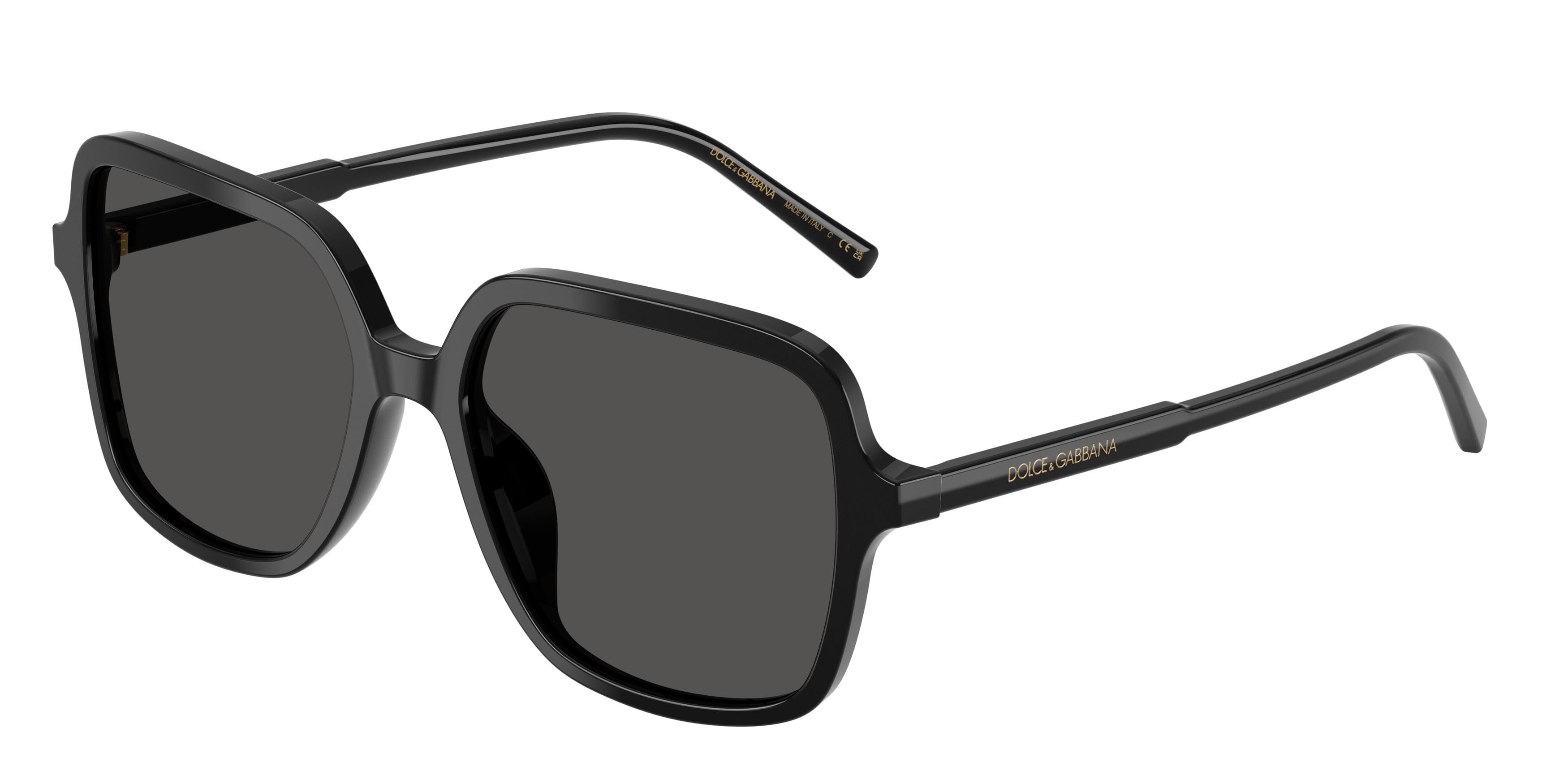 Occhiali da sole Dolce & Gabbana DG 4539 (501/87) colore nero forma quadrato lenti grigio scuro