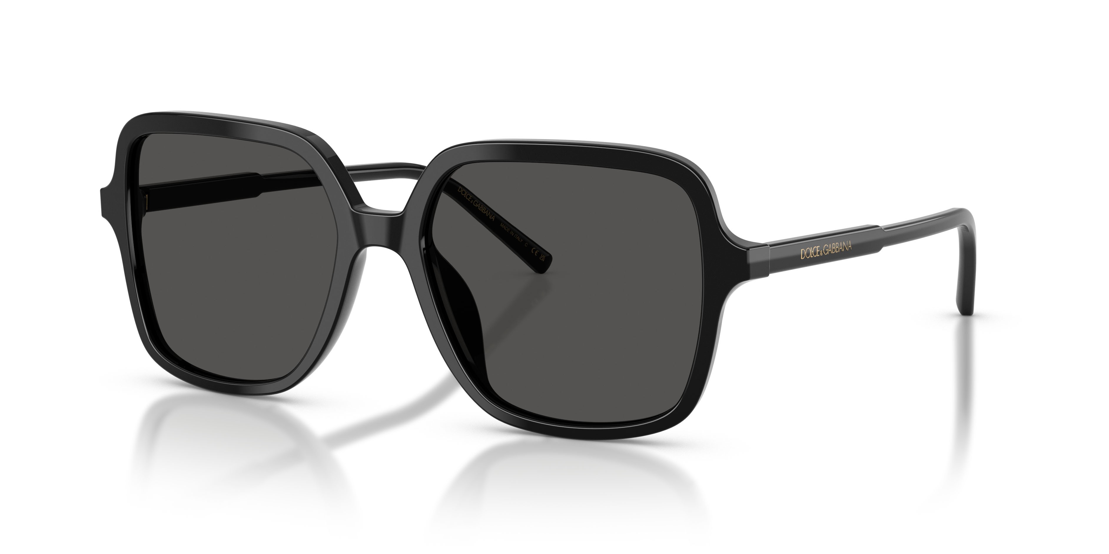 Occhiali da sole Dolce & Gabbana DG 4539 (501/87) colore nero forma quadrato lenti grigio scuro