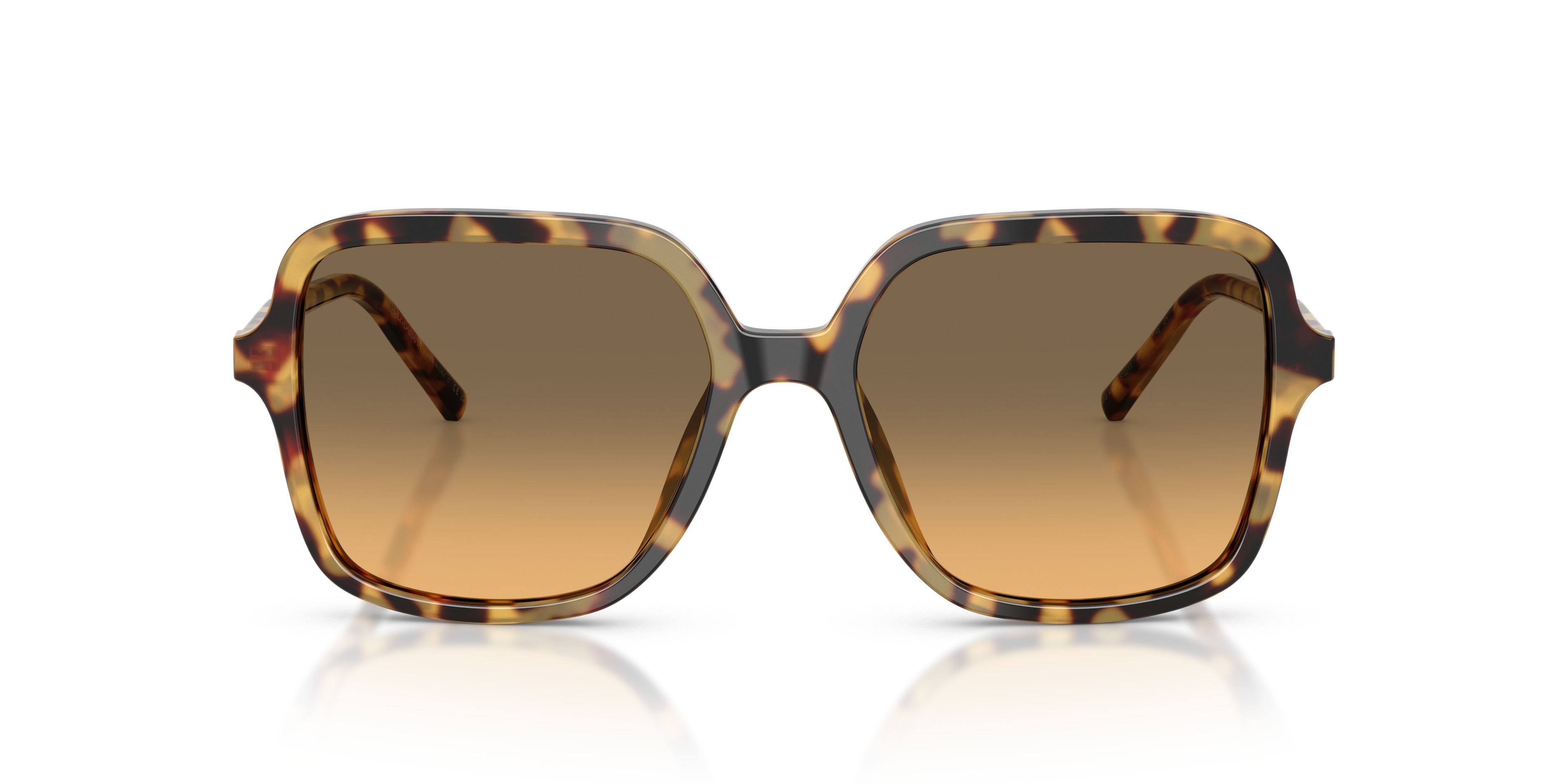 Sunglasses Dolce & Gabbana DG 4539 (512/11) color havana giallo shape square lenses gialle sfumato grigio
