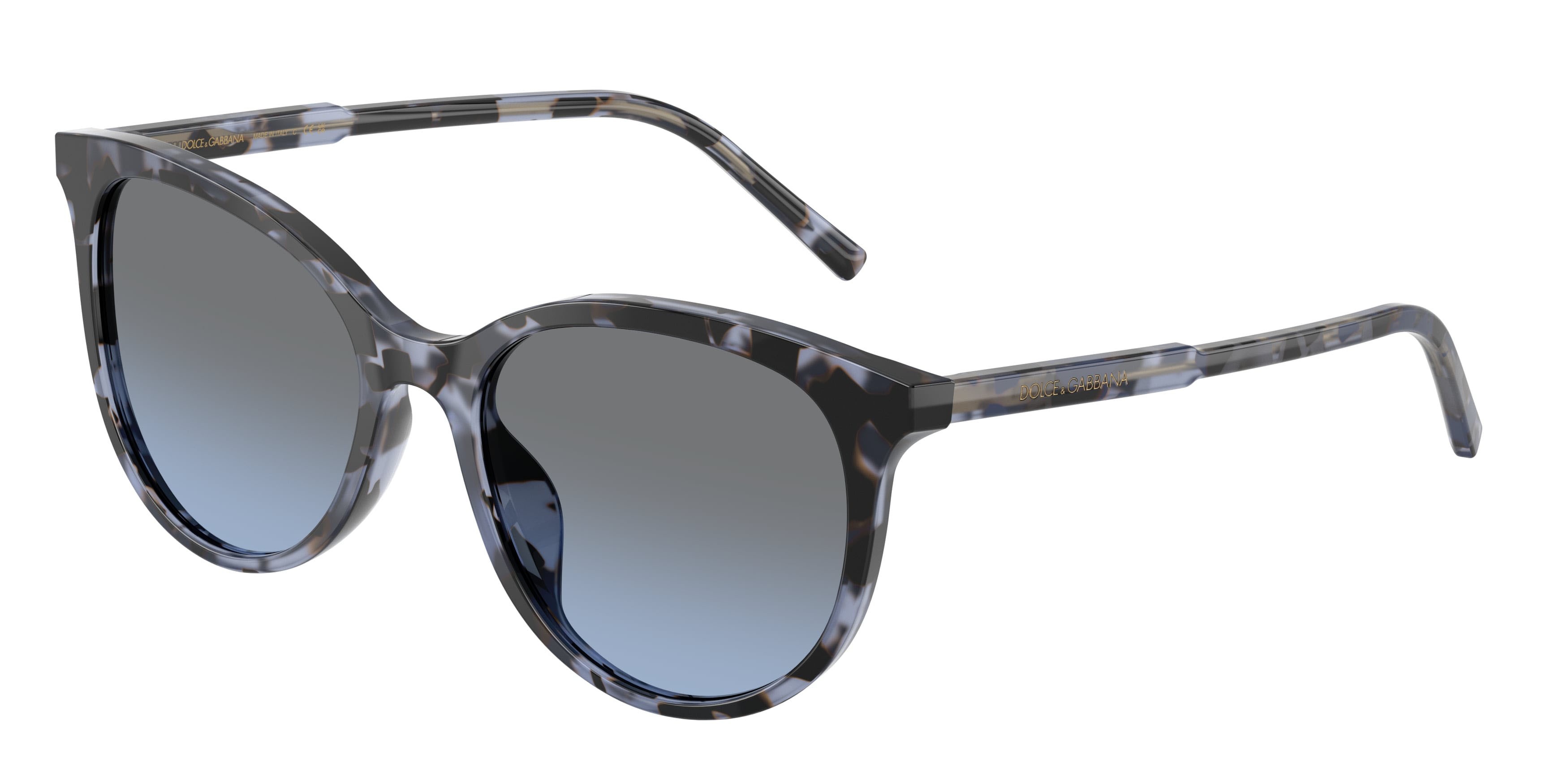 Sunglasses Dolce & Gabbana DG 4540 (34438F) color blu havana shape pantos lenses blu sfumato