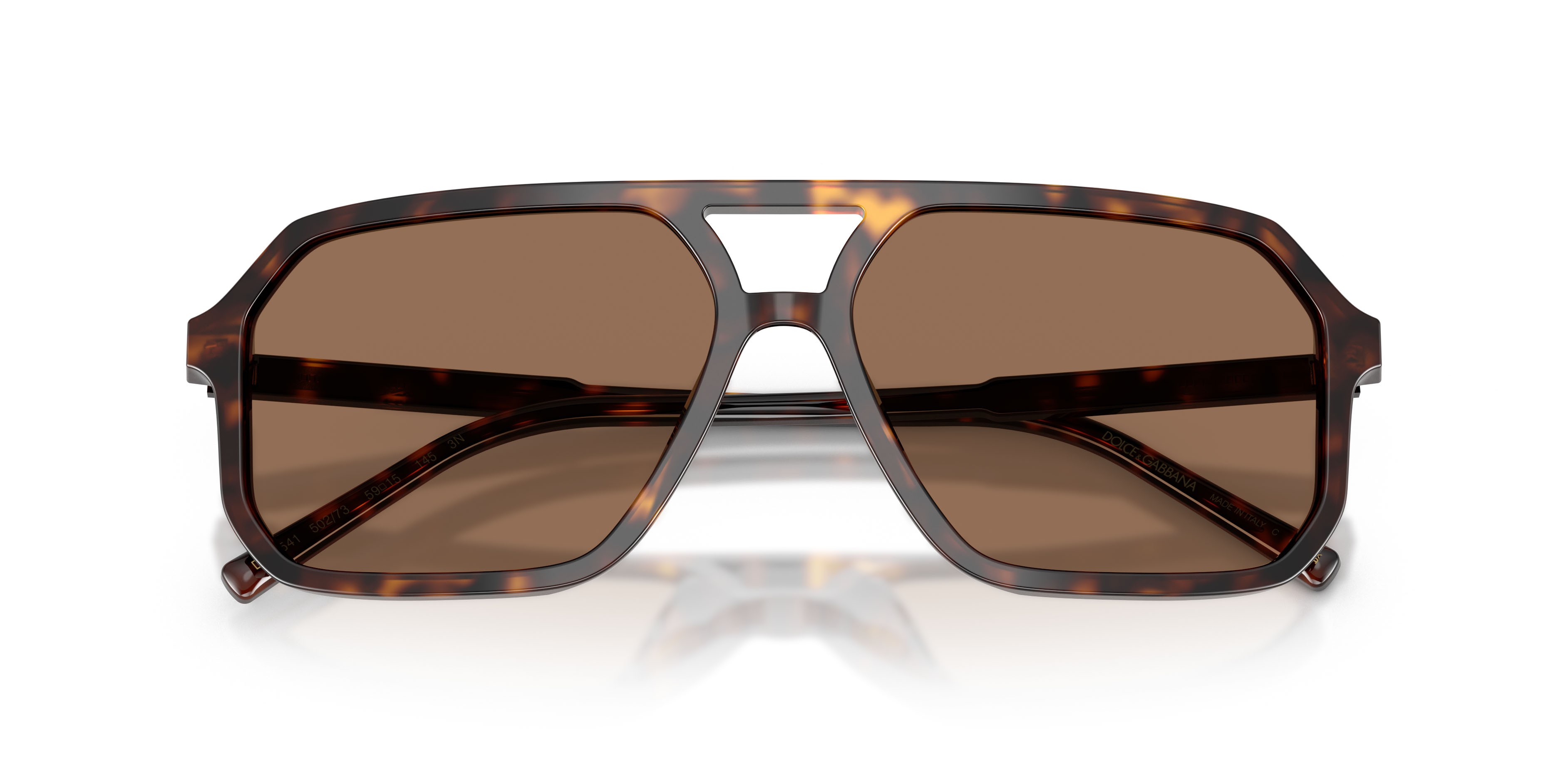 Occhiali da sole Dolce & Gabbana DG 4541 (502/73) colore havana forma aviator lenti marrone scuro