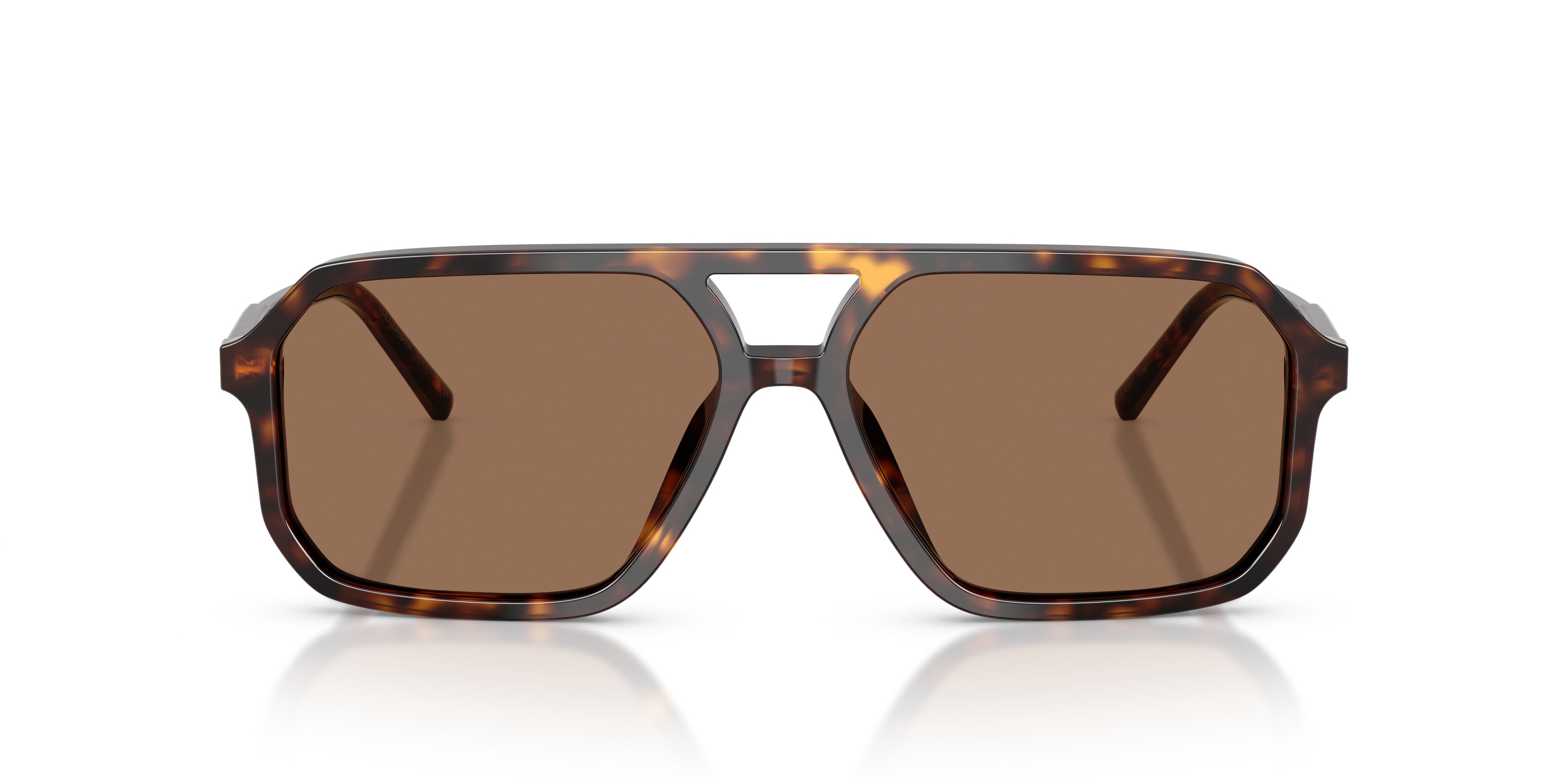 Occhiali da sole Dolce & Gabbana DG 4541 (502/73) colore havana forma aviator lenti marrone scuro