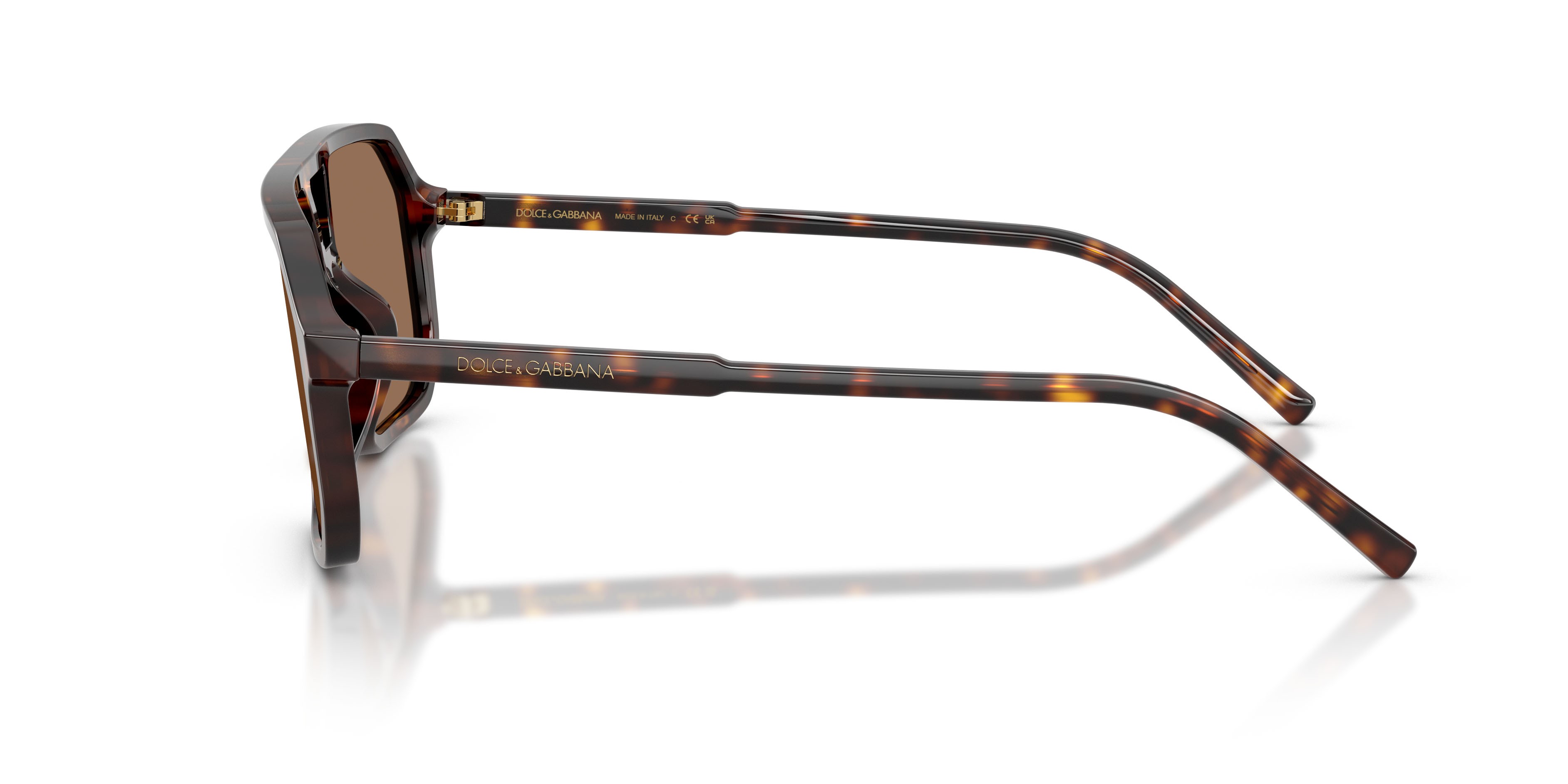 Occhiali da sole Dolce & Gabbana DG 4541 (502/73) colore havana forma aviator lenti marrone scuro