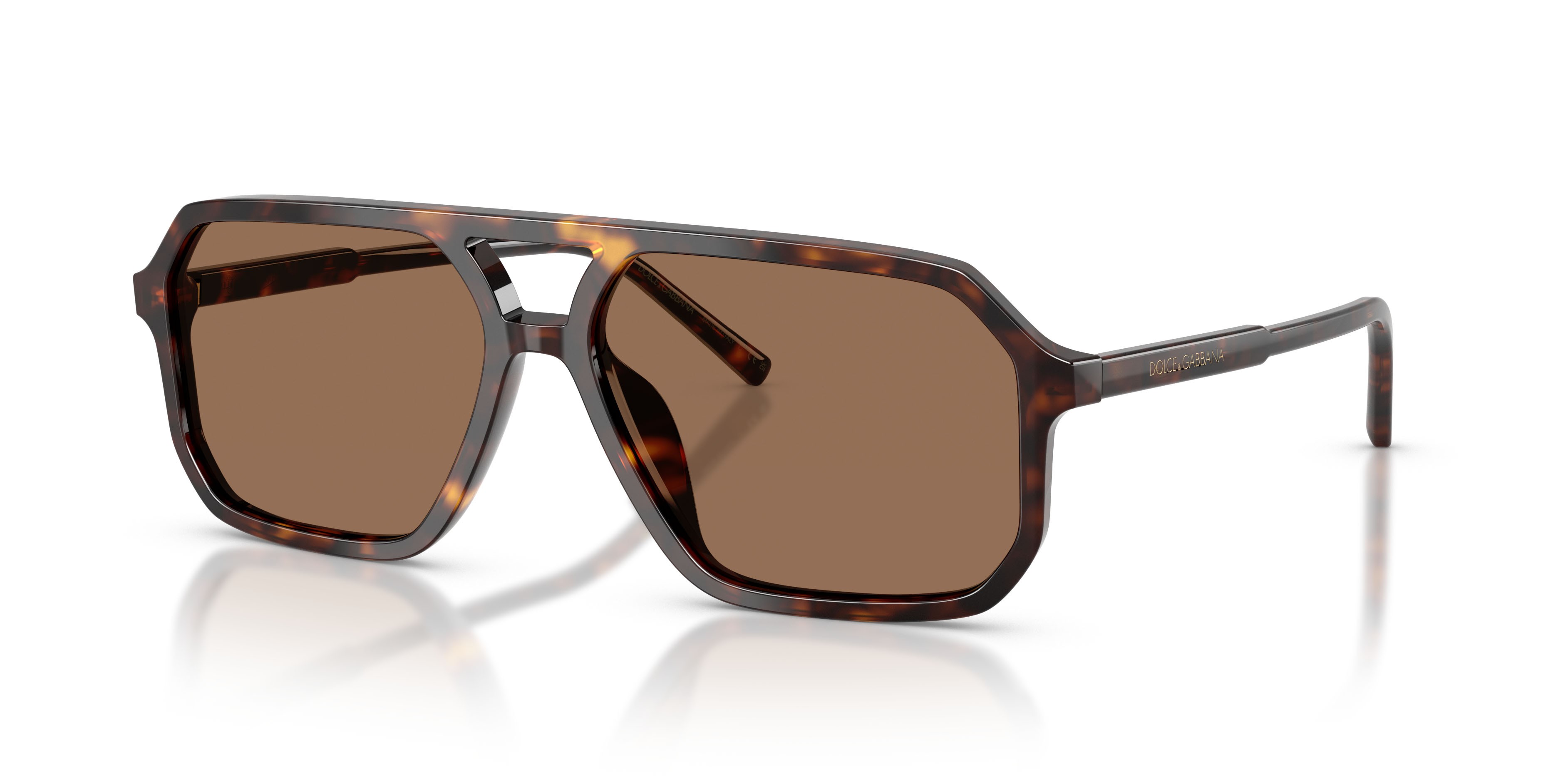 Occhiali da sole Dolce & Gabbana DG 4541 (502/73) colore havana forma aviator lenti marrone scuro