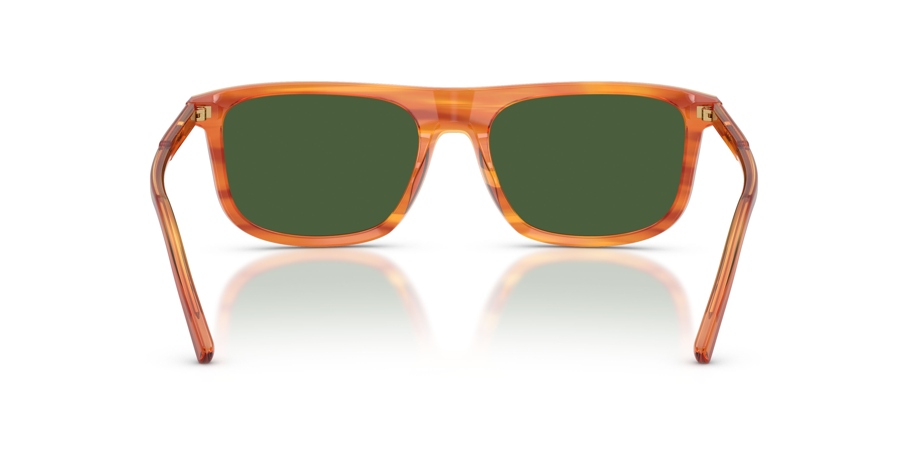 Sunglasses Dolce & Gabbana DG 4542 (348371) color camel on striped ginger shape square lenses verde scuro