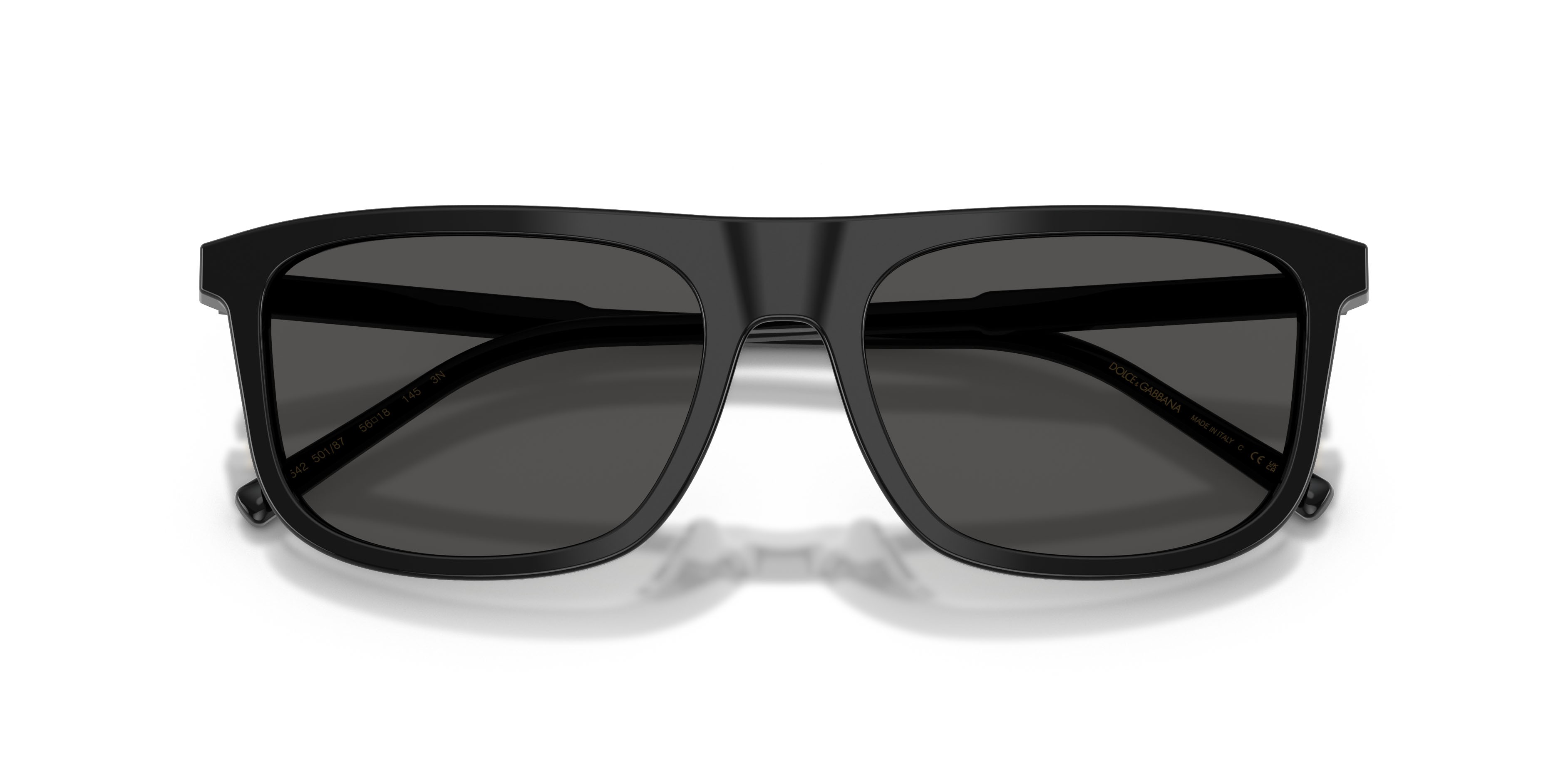 Sunglasses Dolce & Gabbana DG 4542 (501/87) color nero shape square lenses grigio scuro