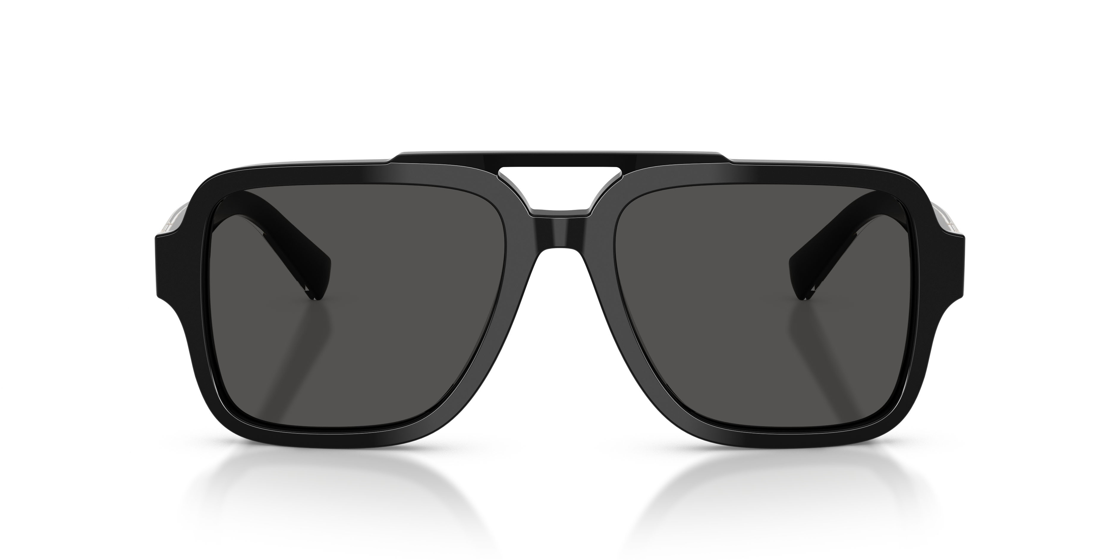 Occhiali da sole Dolce & Gabbana DG 4544 (501/87) colore nero forma aviator lenti grigio scuro