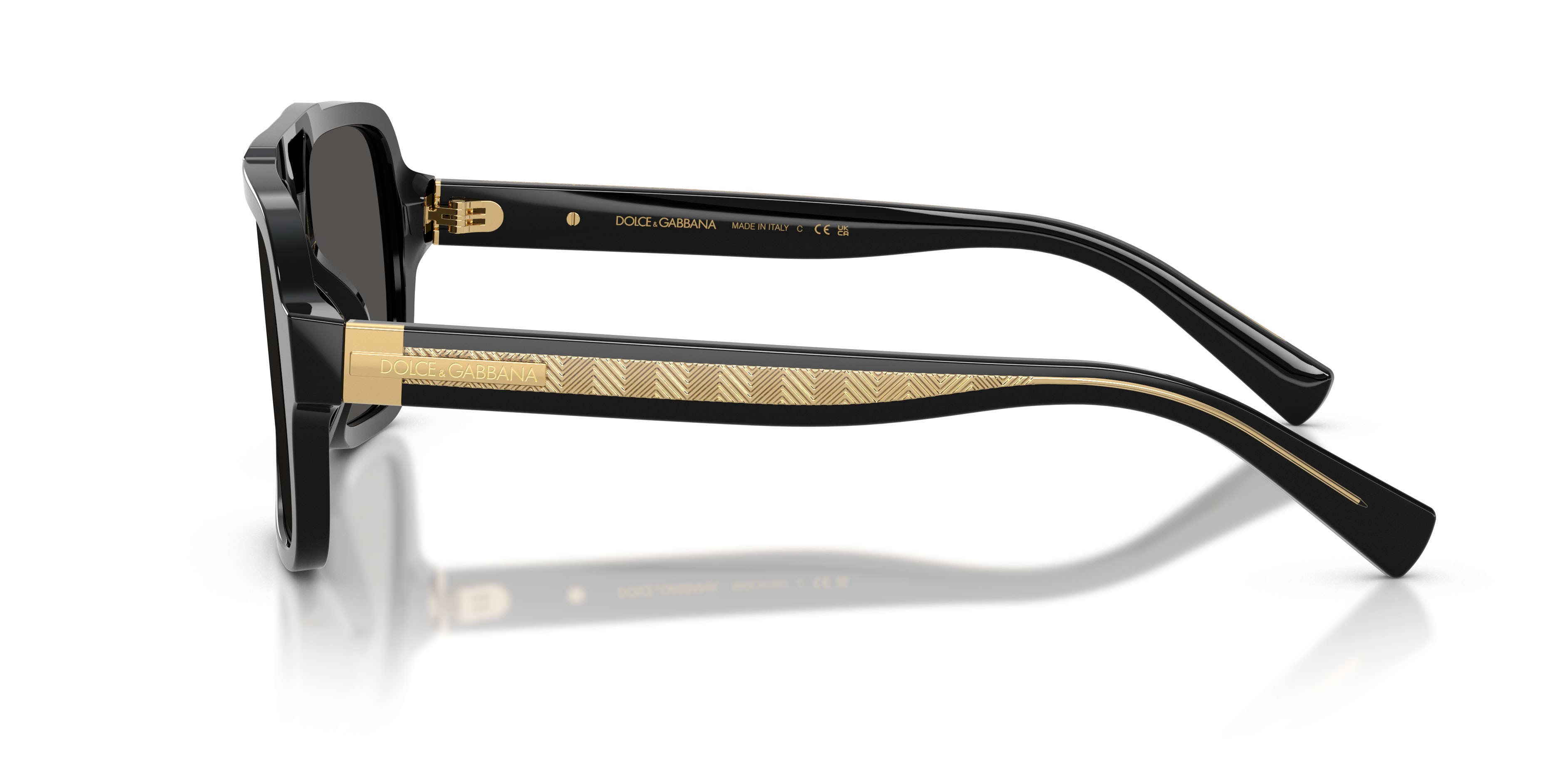 Occhiali da sole Dolce & Gabbana DG 4544 (501/87) colore nero forma aviator lenti grigio scuro