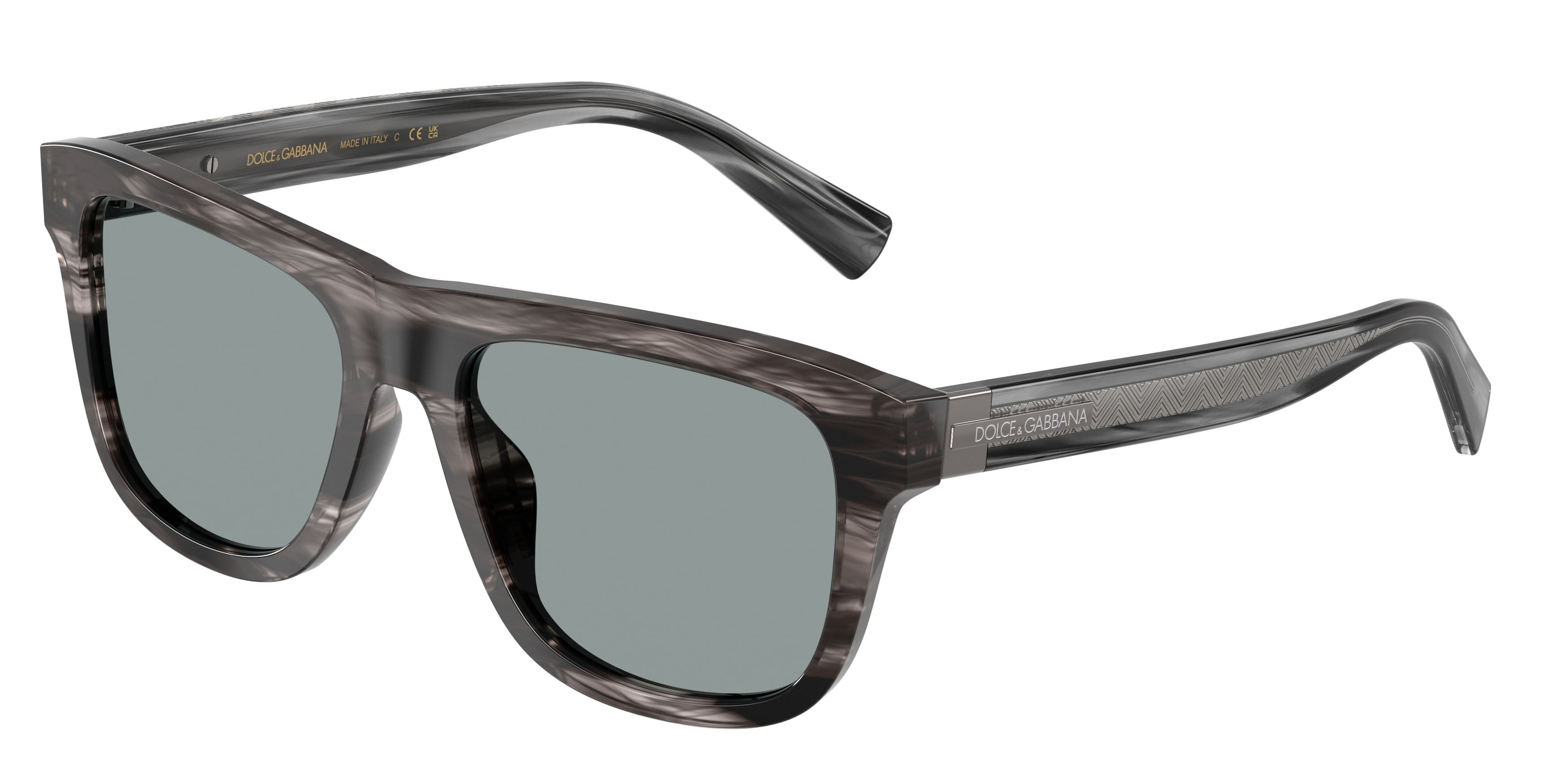 Sunglasses Dolce & Gabbana DG 4545 (3440/1) color striato grigio shape square lenses grigio scuro