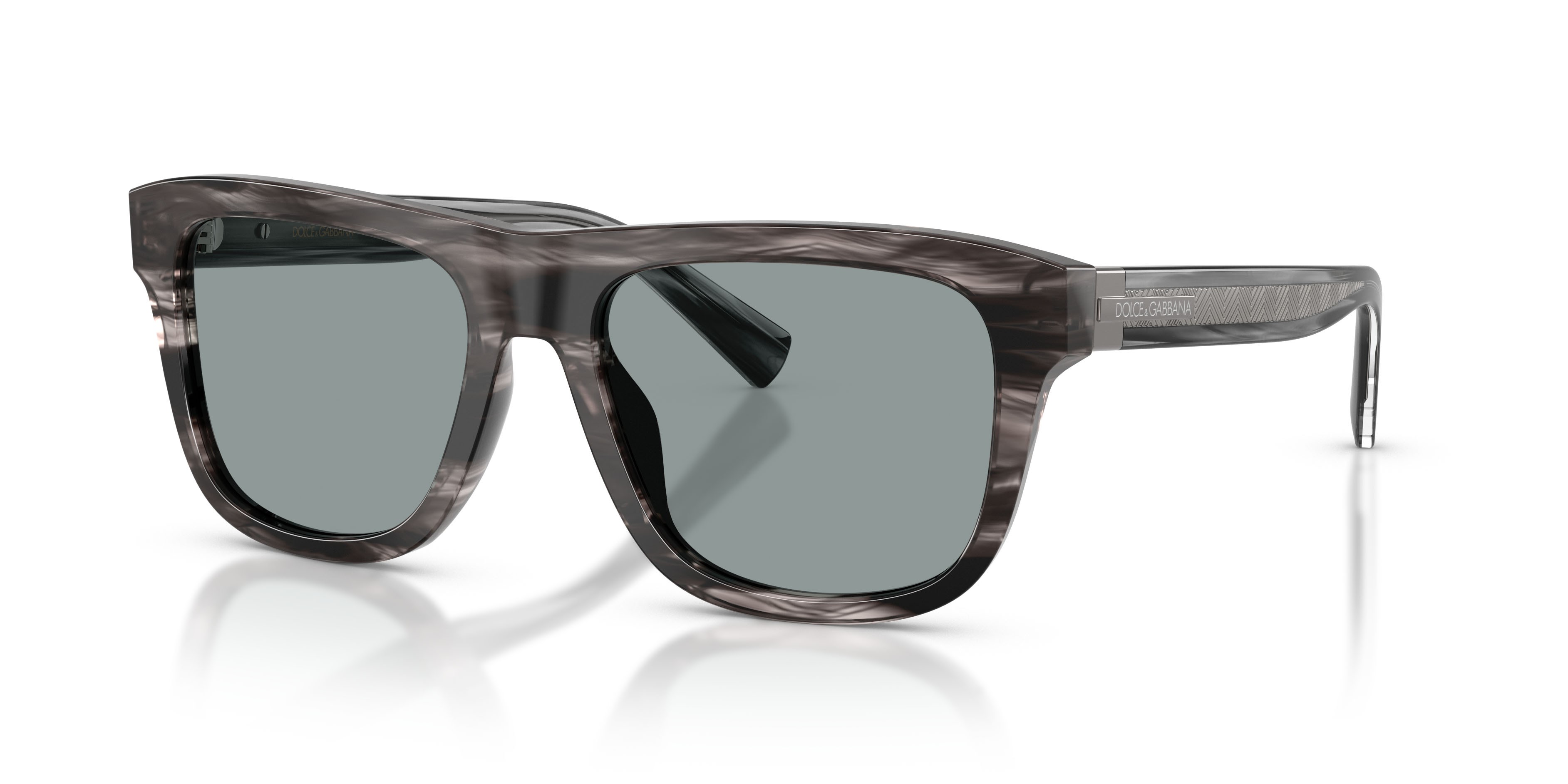 Sunglasses Dolce & Gabbana DG 4545 (3440/1) color striato grigio shape square lenses grigio scuro