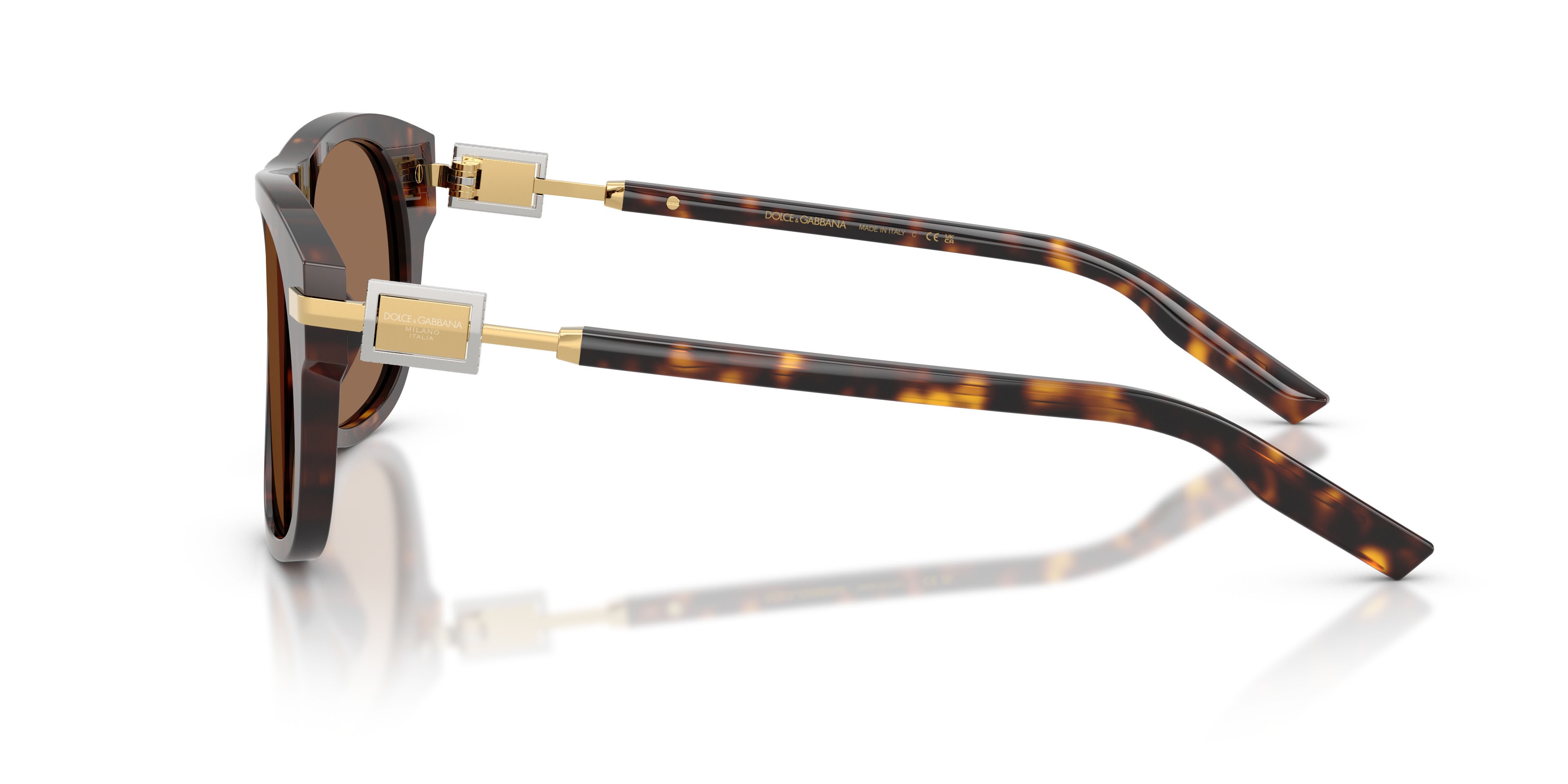 Occhiali da sole Dolce & Gabbana DG 4546 (502/73) colore havana forma quadrato lenti marrone scuro