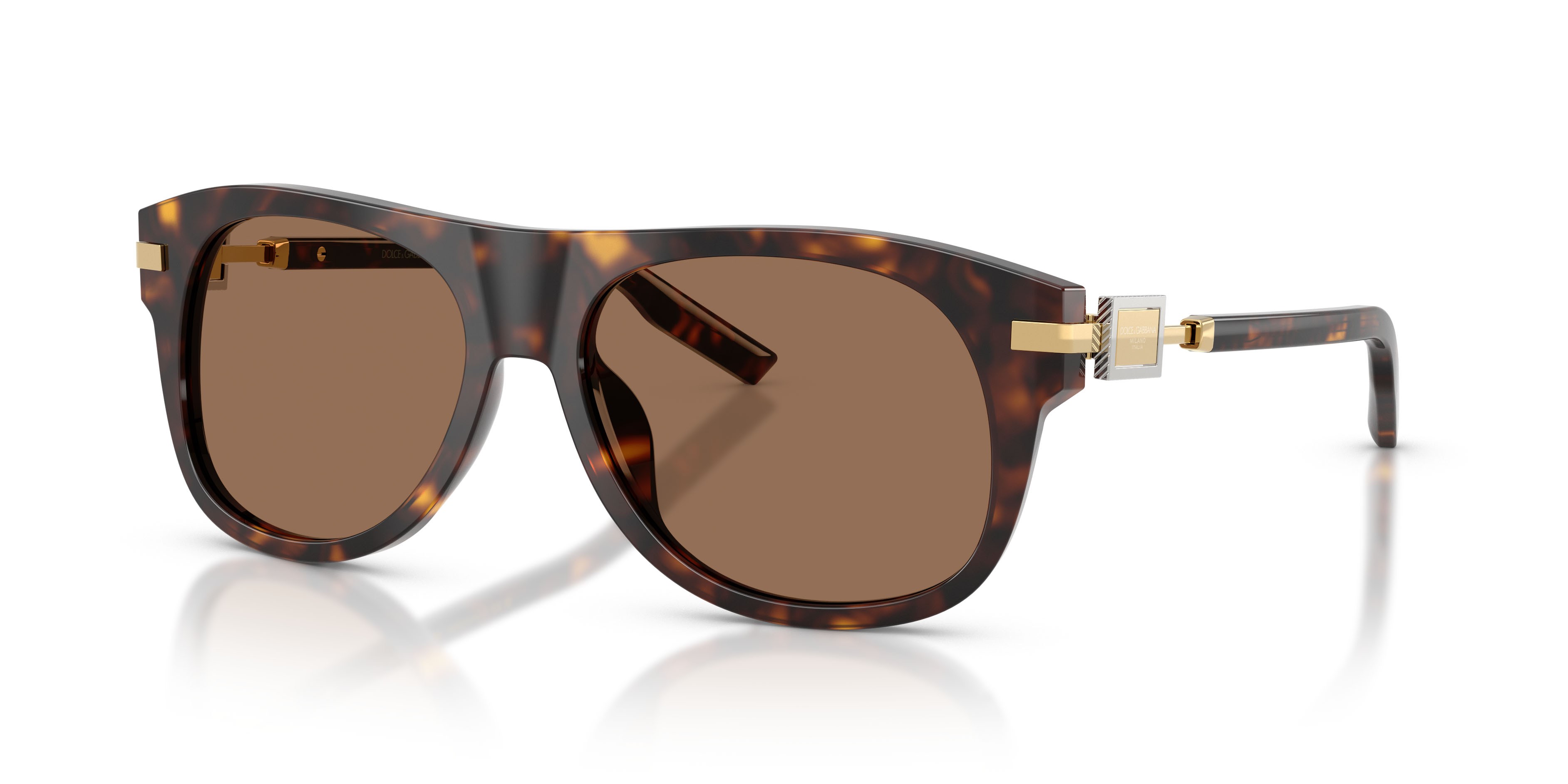 Occhiali da sole Dolce & Gabbana DG 4546 (502/73) colore havana forma quadrato lenti marrone scuro