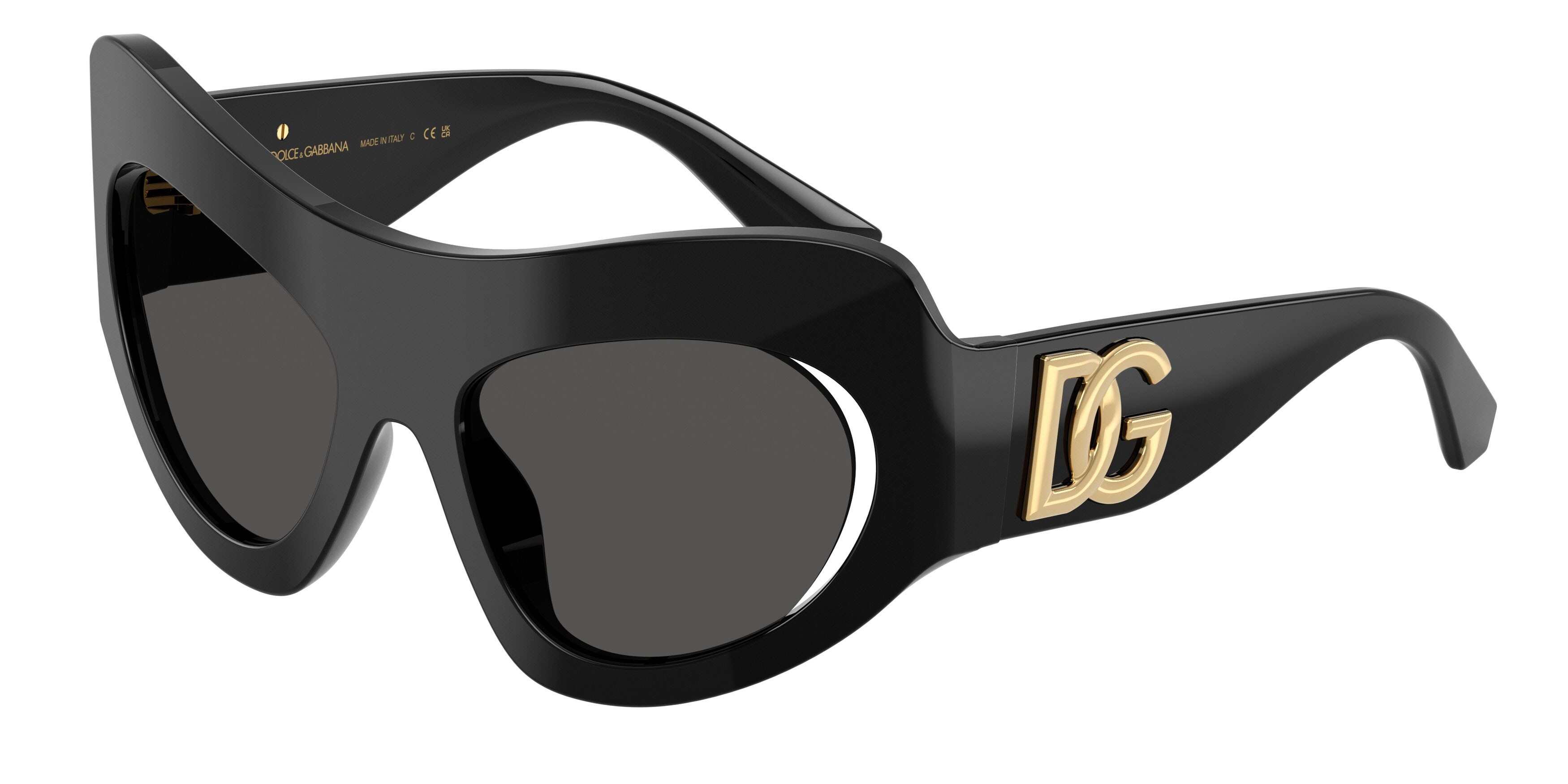 Sunglasses Dolce & Gabbana DG 4552 (501/87) color nero shape cat eye lenses grigio scuro