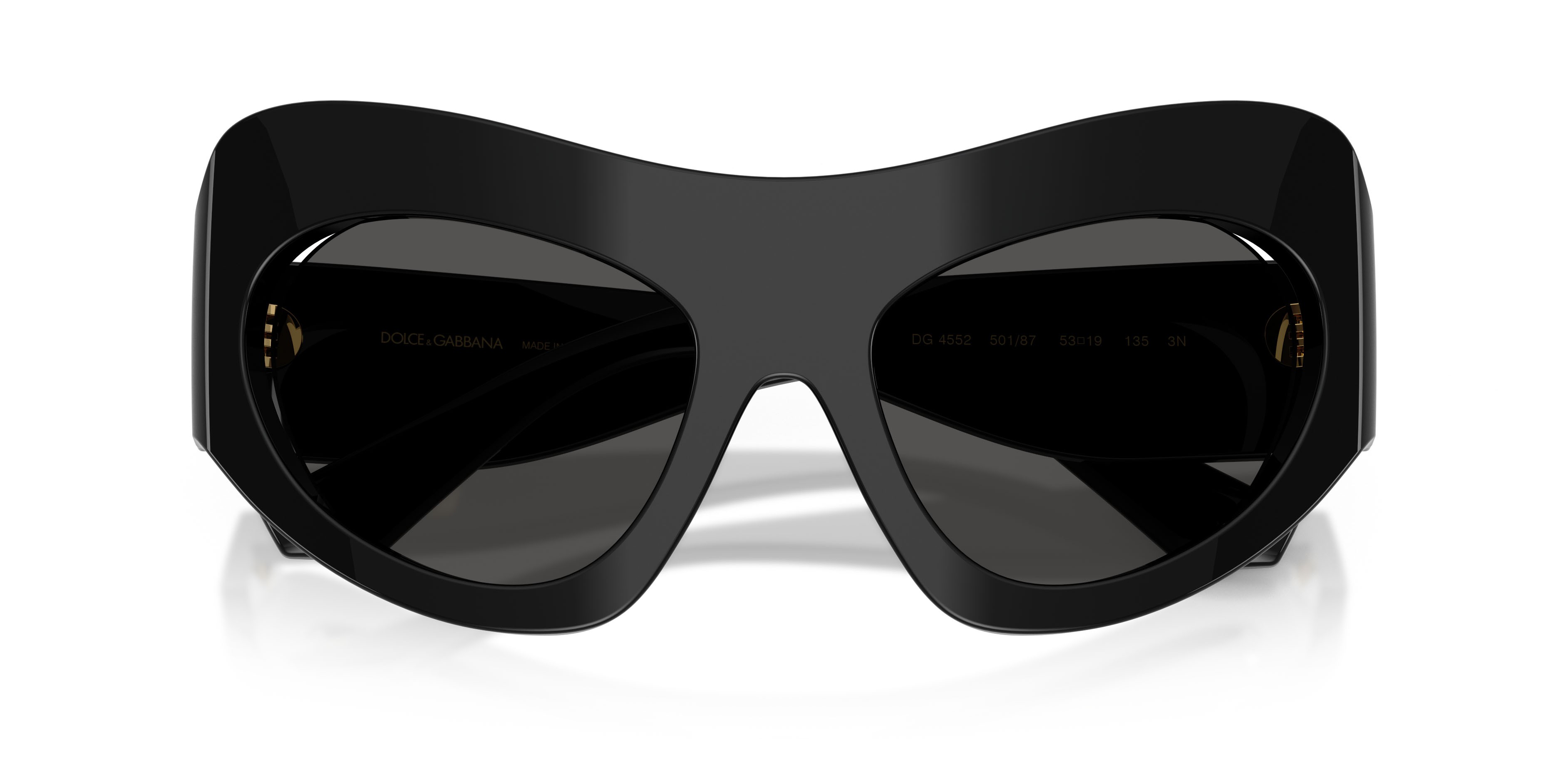 Sunglasses Dolce & Gabbana DG 4552 (501/87) color nero shape cat eye lenses grigio scuro