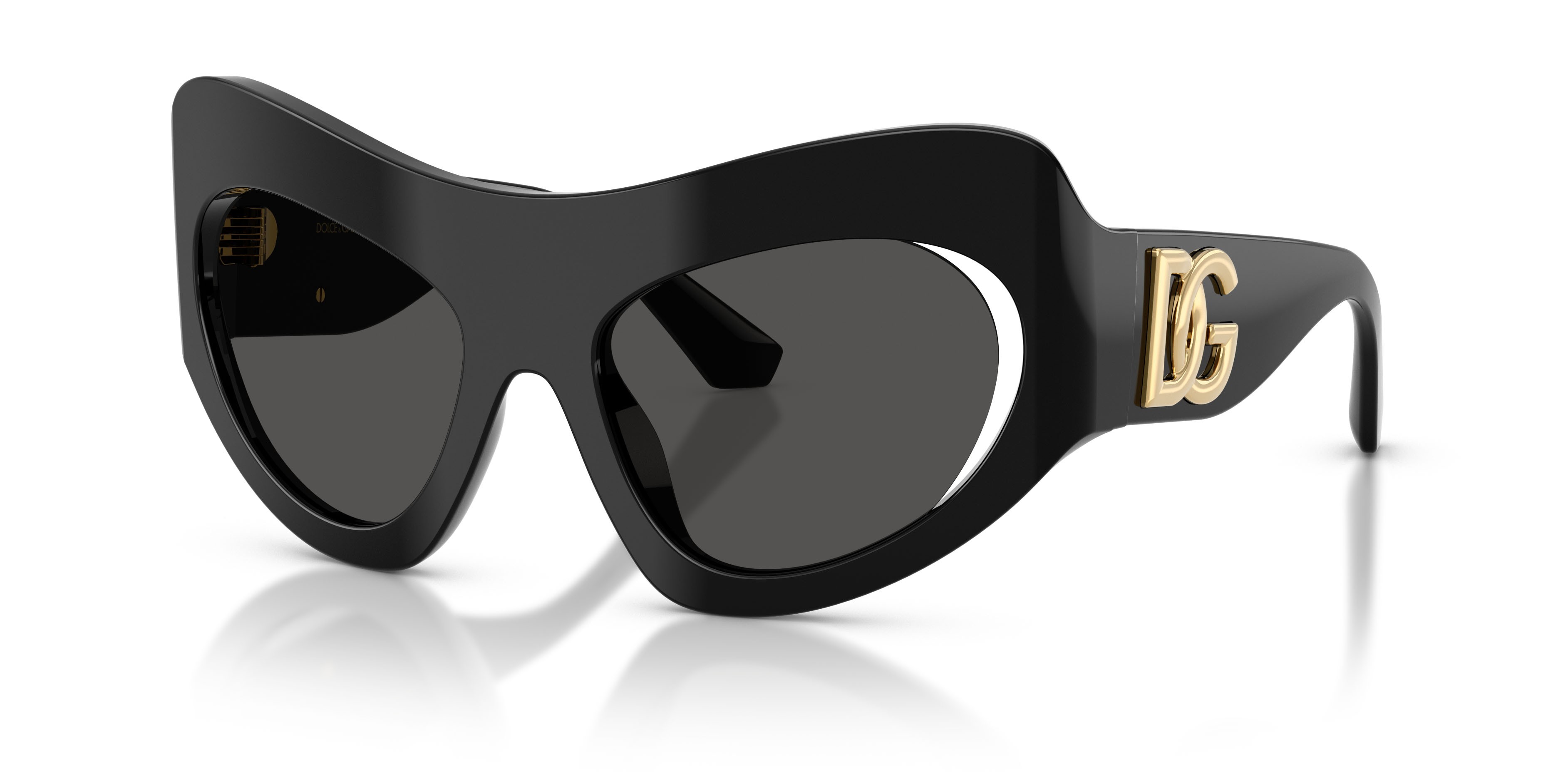 Sunglasses Dolce & Gabbana DG 4552 (501/87) color nero shape cat eye lenses grigio scuro