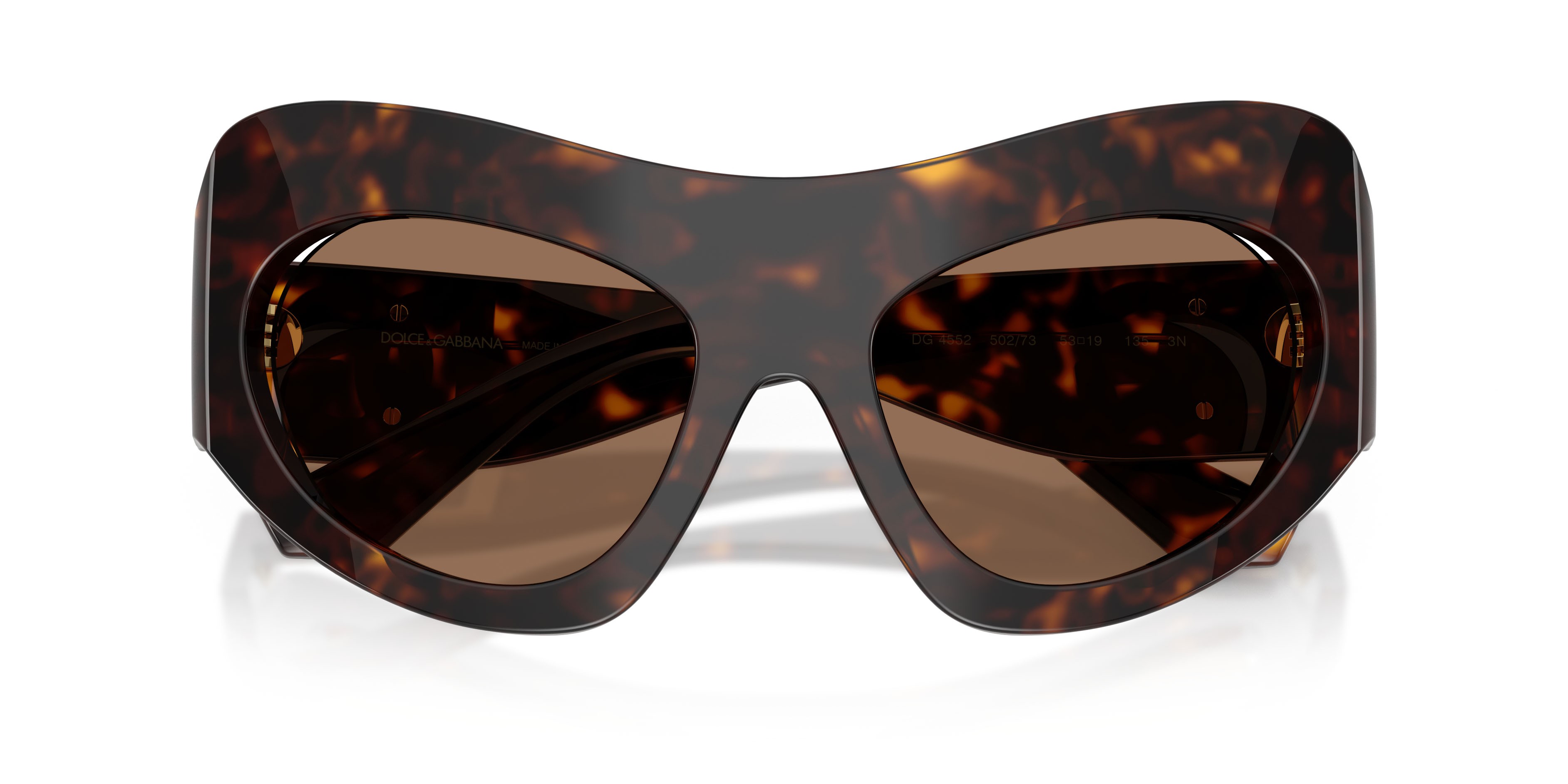 Sunglasses Dolce & Gabbana DG 4552 (502/73) color havana shape cat eye lenses marrone scuro