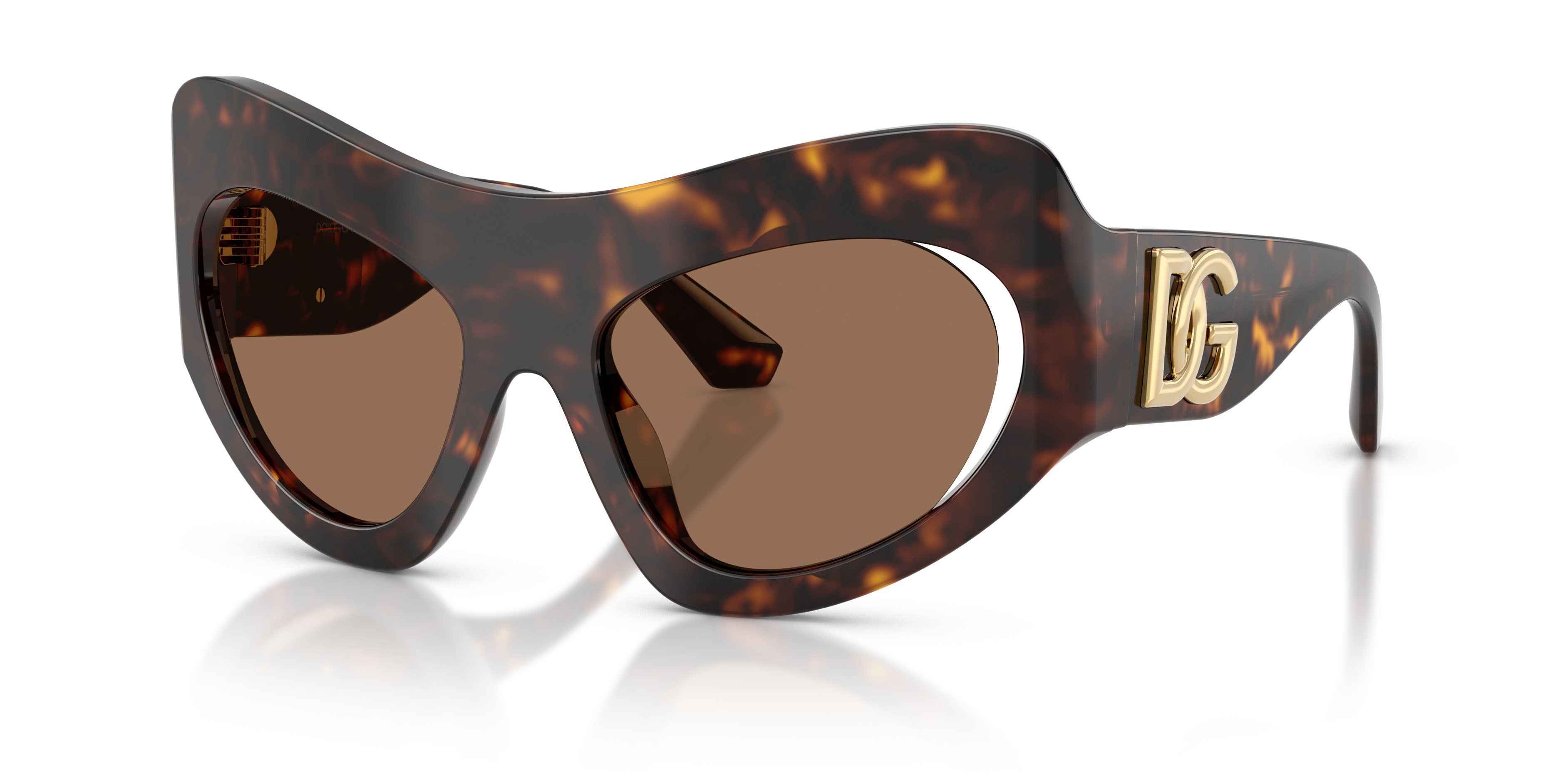 Sunglasses Dolce & Gabbana DG 4552 (502/73) color havana shape cat eye lenses marrone scuro